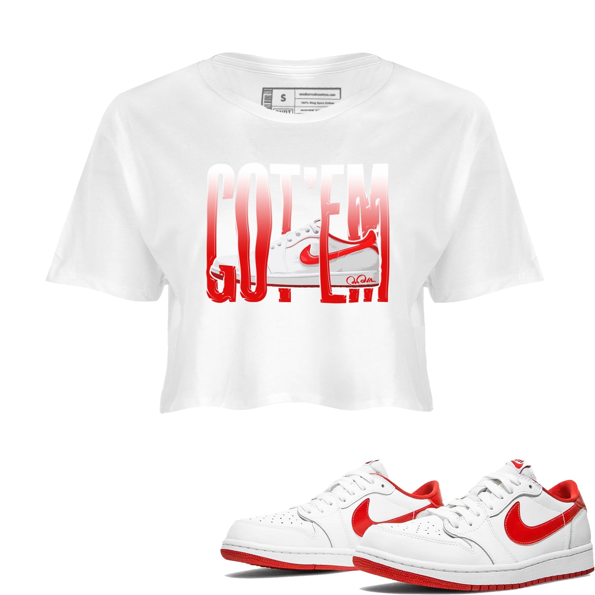 Wiggling Gotem snkmatch Women's Top - Air Jordan 1 University Red