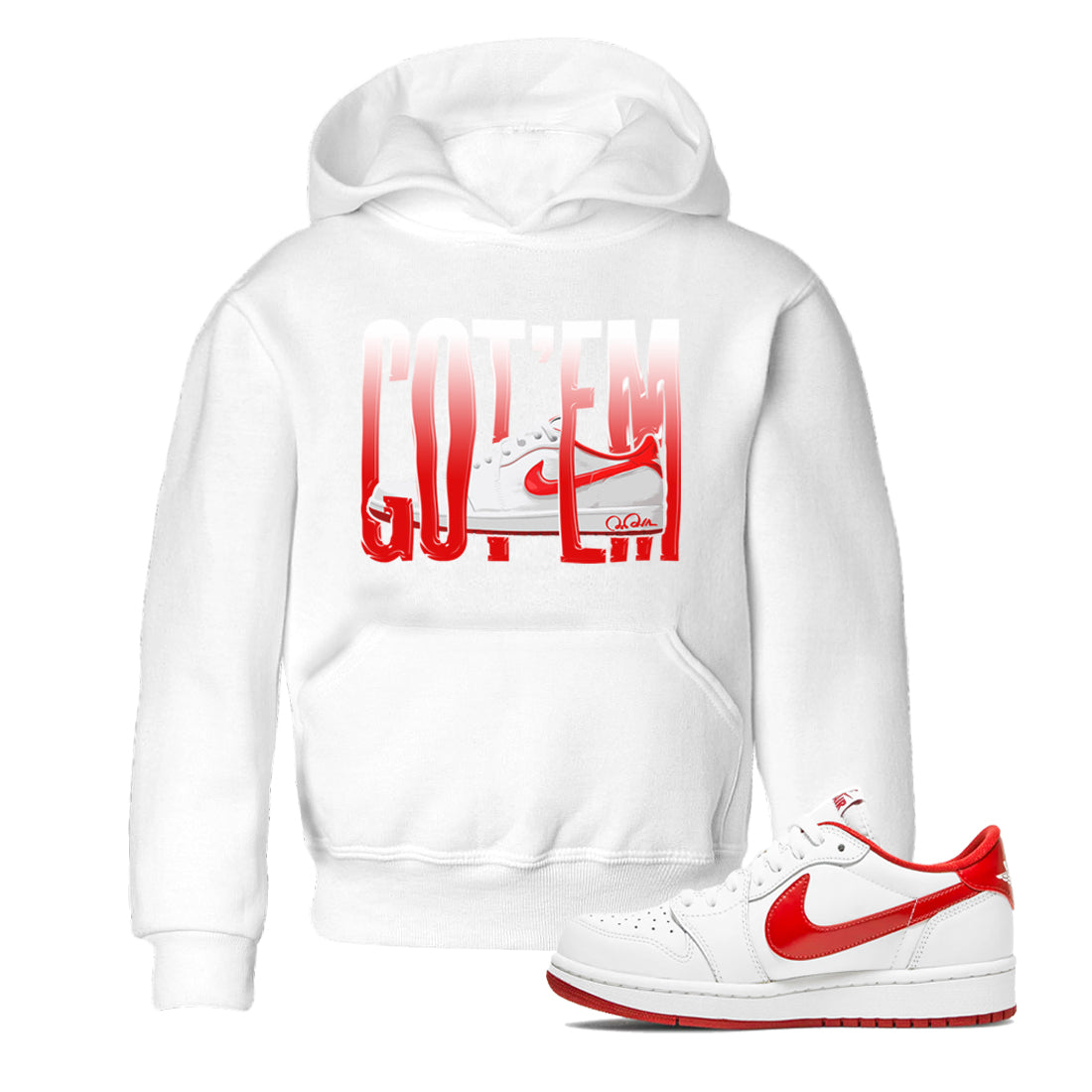 Wiggling Gotem snkmatch Tee Kids - Air Jordan 1 University Red