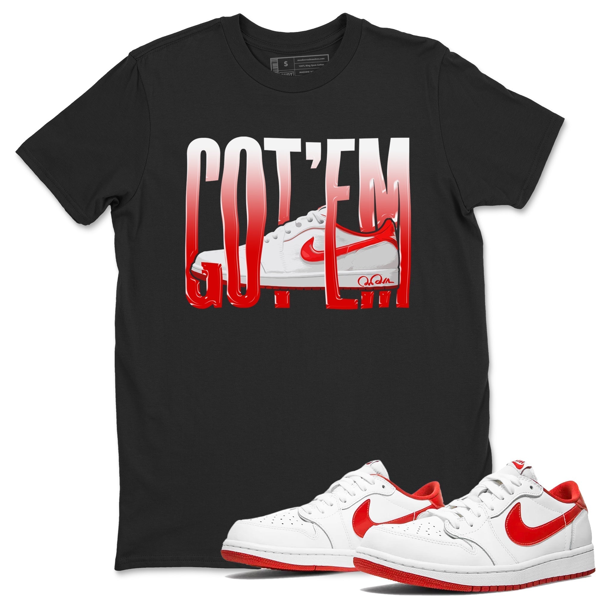 Wiggling Gotem snkmatch Tee - Air Jordan 1 University Red