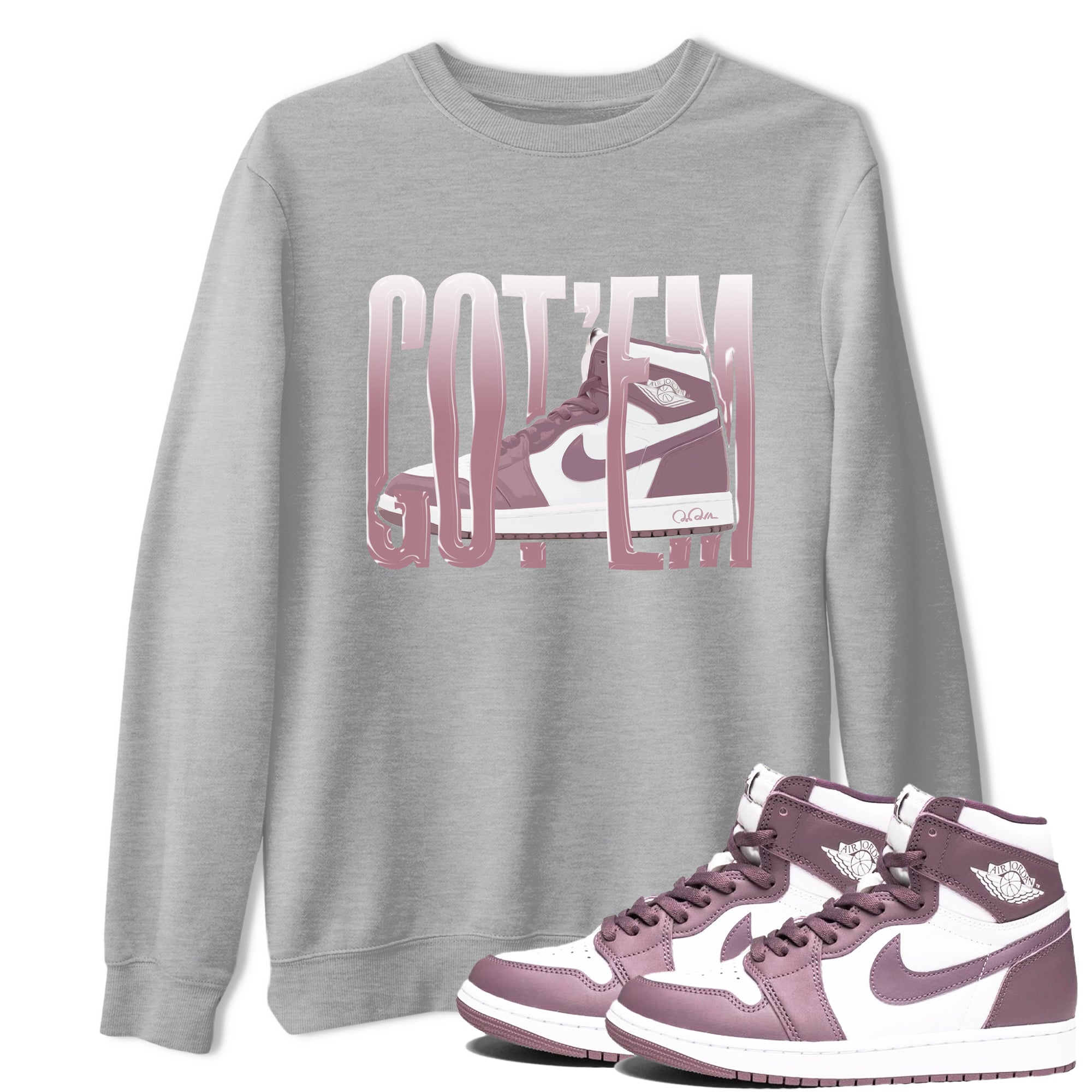 Wiggling Gotem snkmatch Tee - Air Jordan 1 Mauve