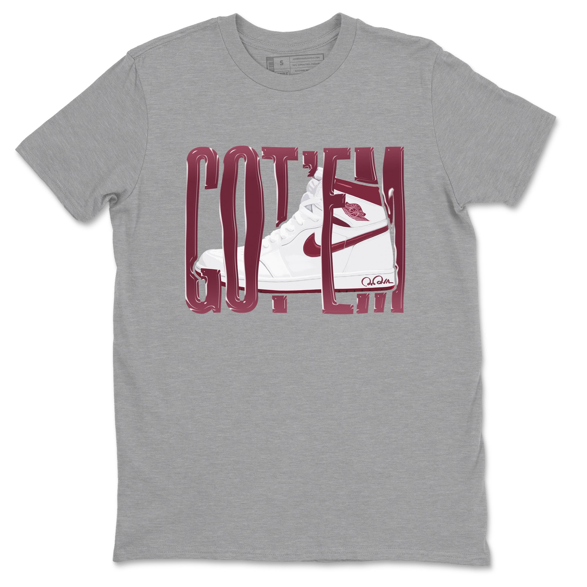 Wiggling Gotem snkmatch Tee - Air Jordan 1 Metallic Burgundy