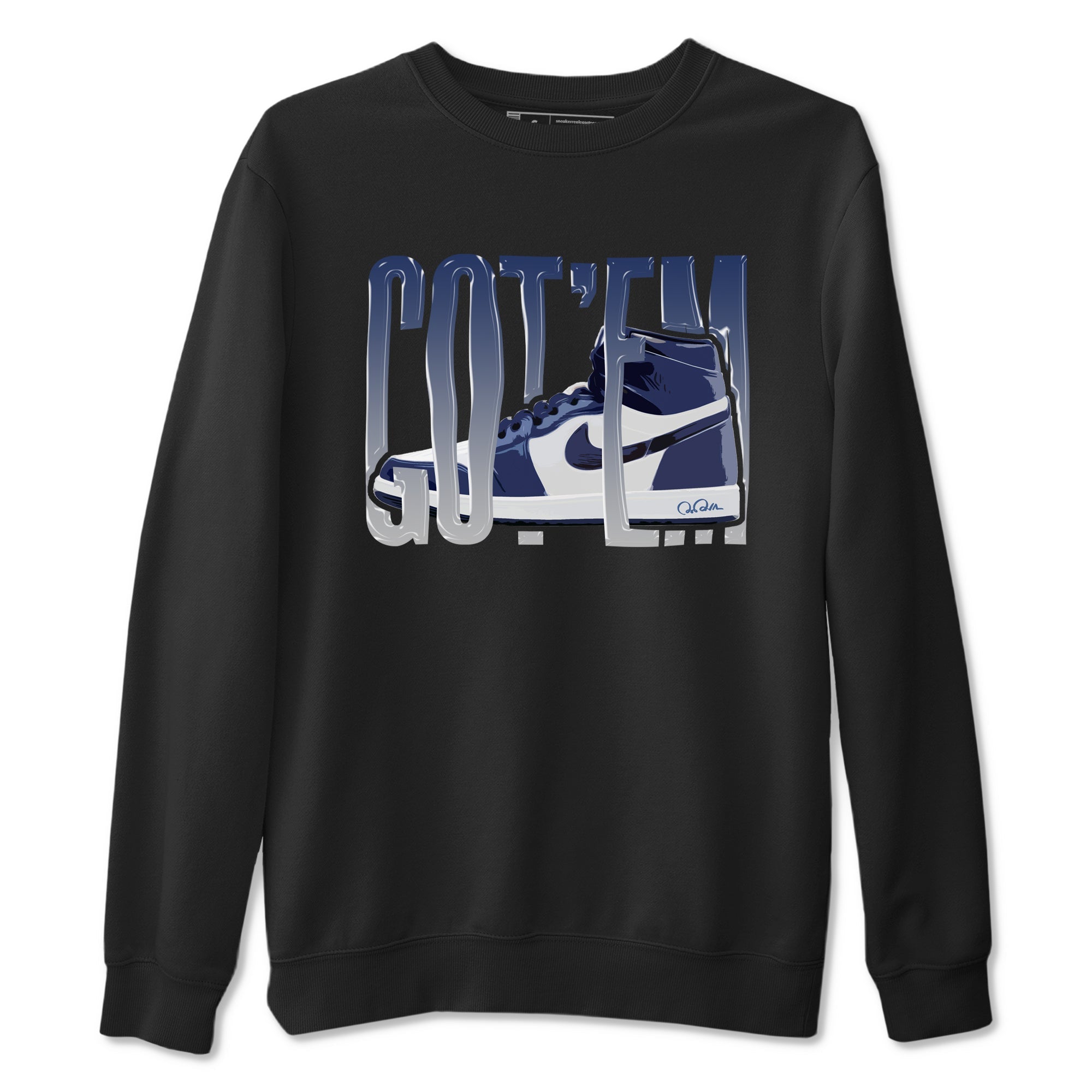Wiggling Gotem snkmatch Tees - Air Jordan 1 Midnight Navy