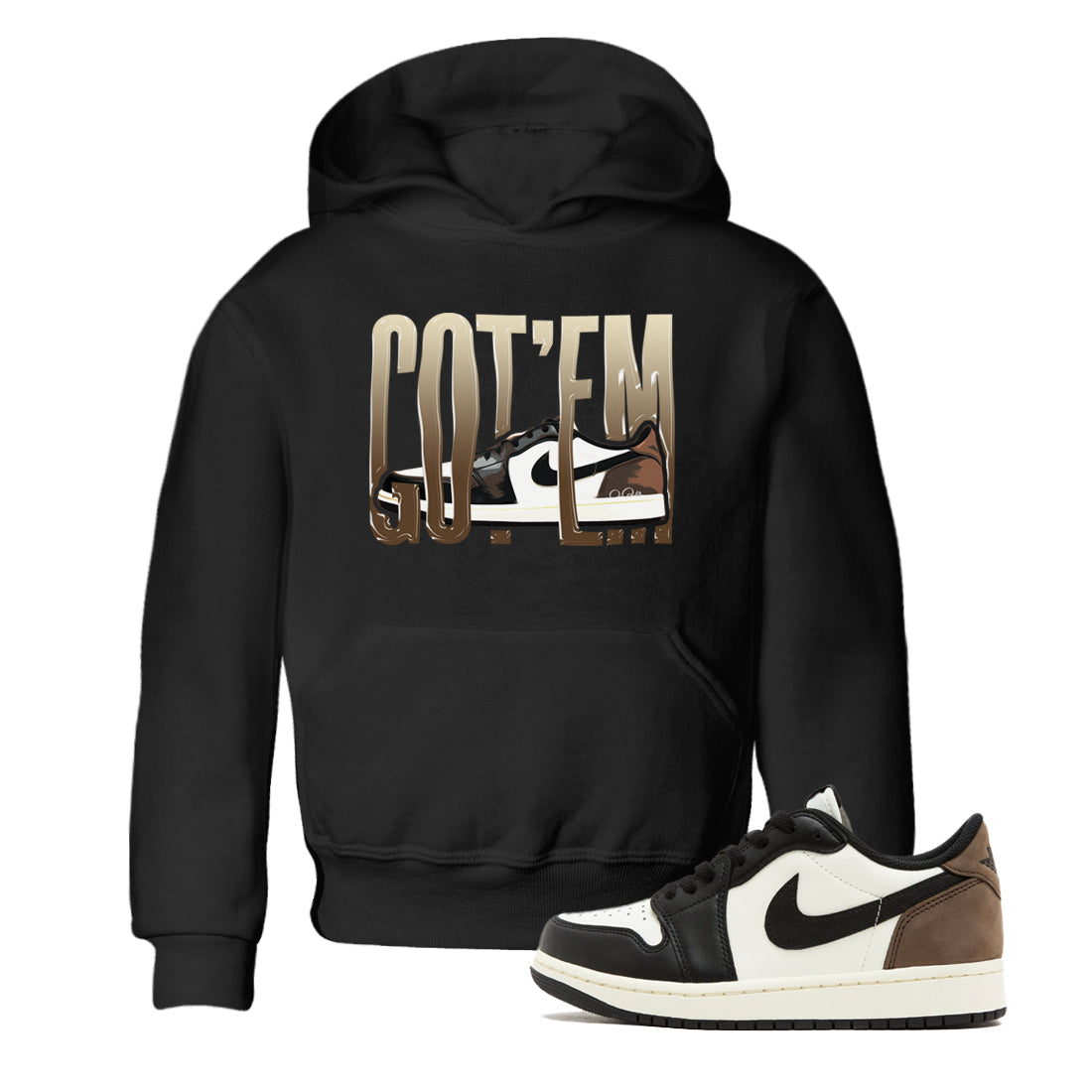 Wiggling Gotem snkmatch Tees Kids - Air Jordan 1 Mocha