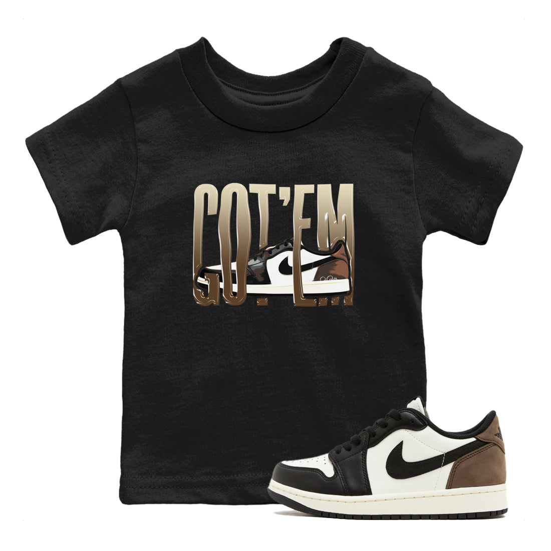 Wiggling Gotem snkmatch Tees Kids - Air Jordan 1 Mocha