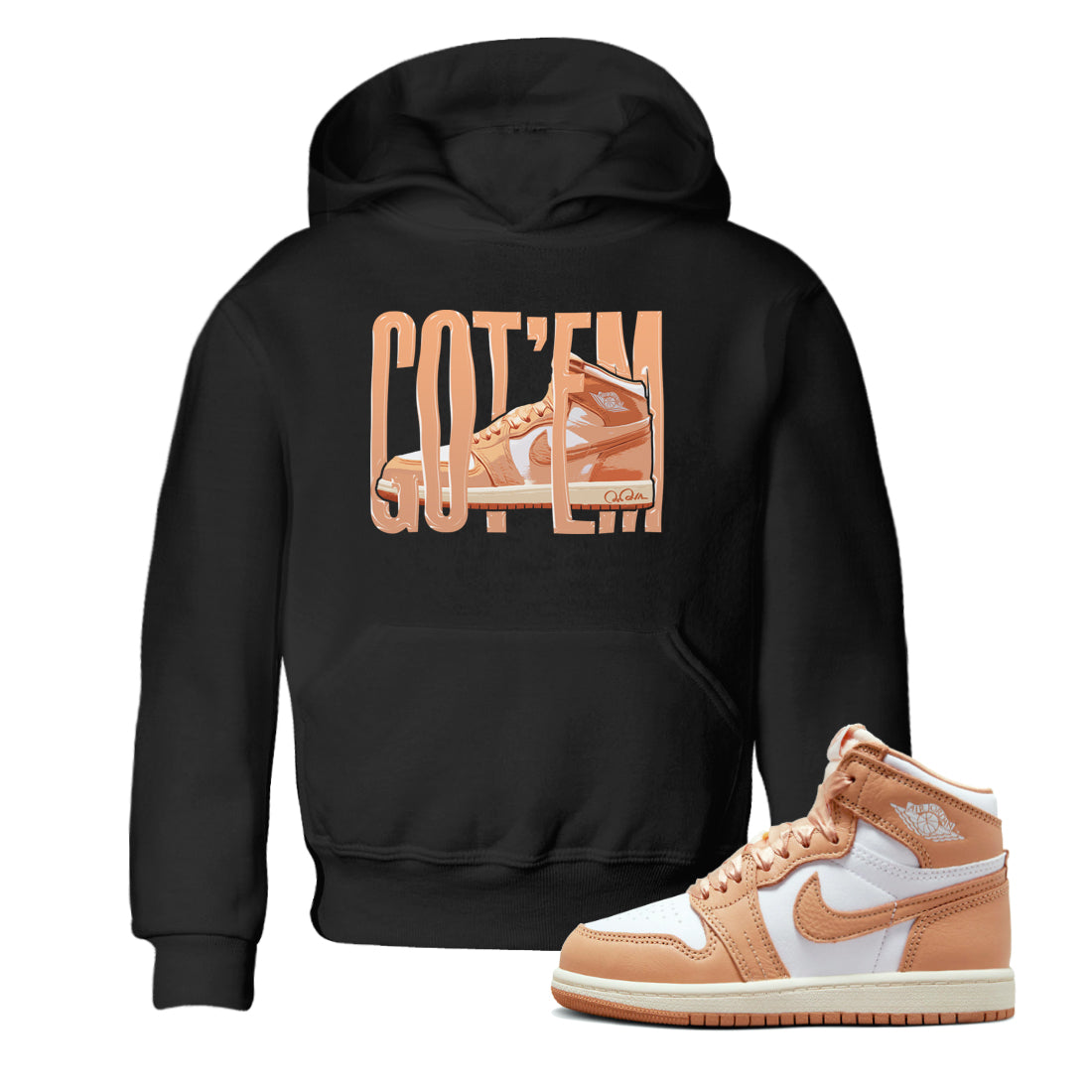 Wiggling Gotem snkmatch Tee Kids - Air Jordan 1 Praline