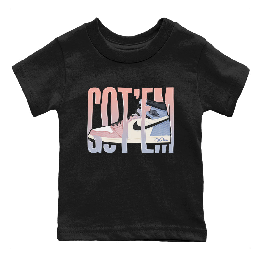 Wiggling Gotem Kids Tops - Air Jordan 1 Skyline