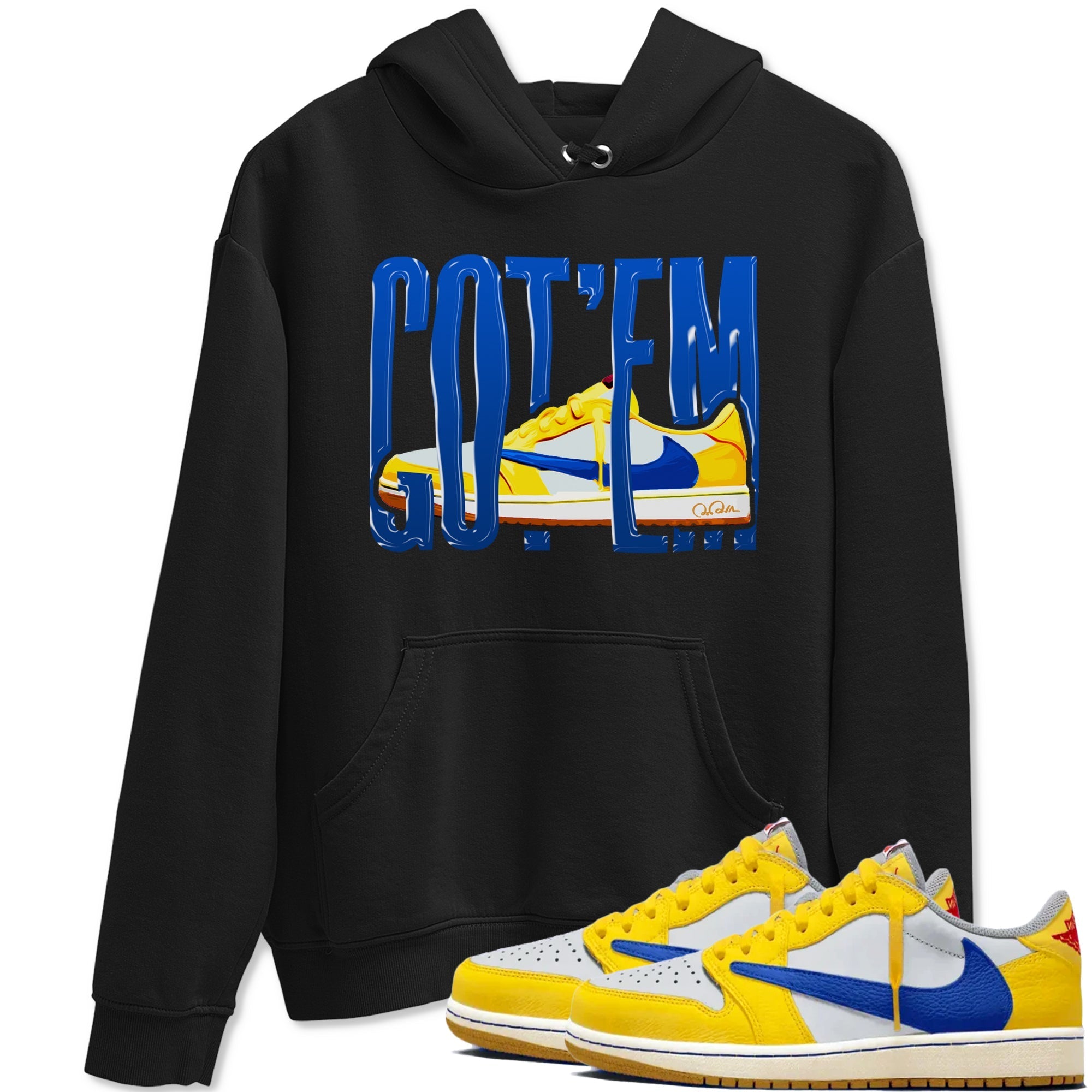 Wiggling Gotem snkmatch Tees - Air Jordan 1 Travis Scott Canary