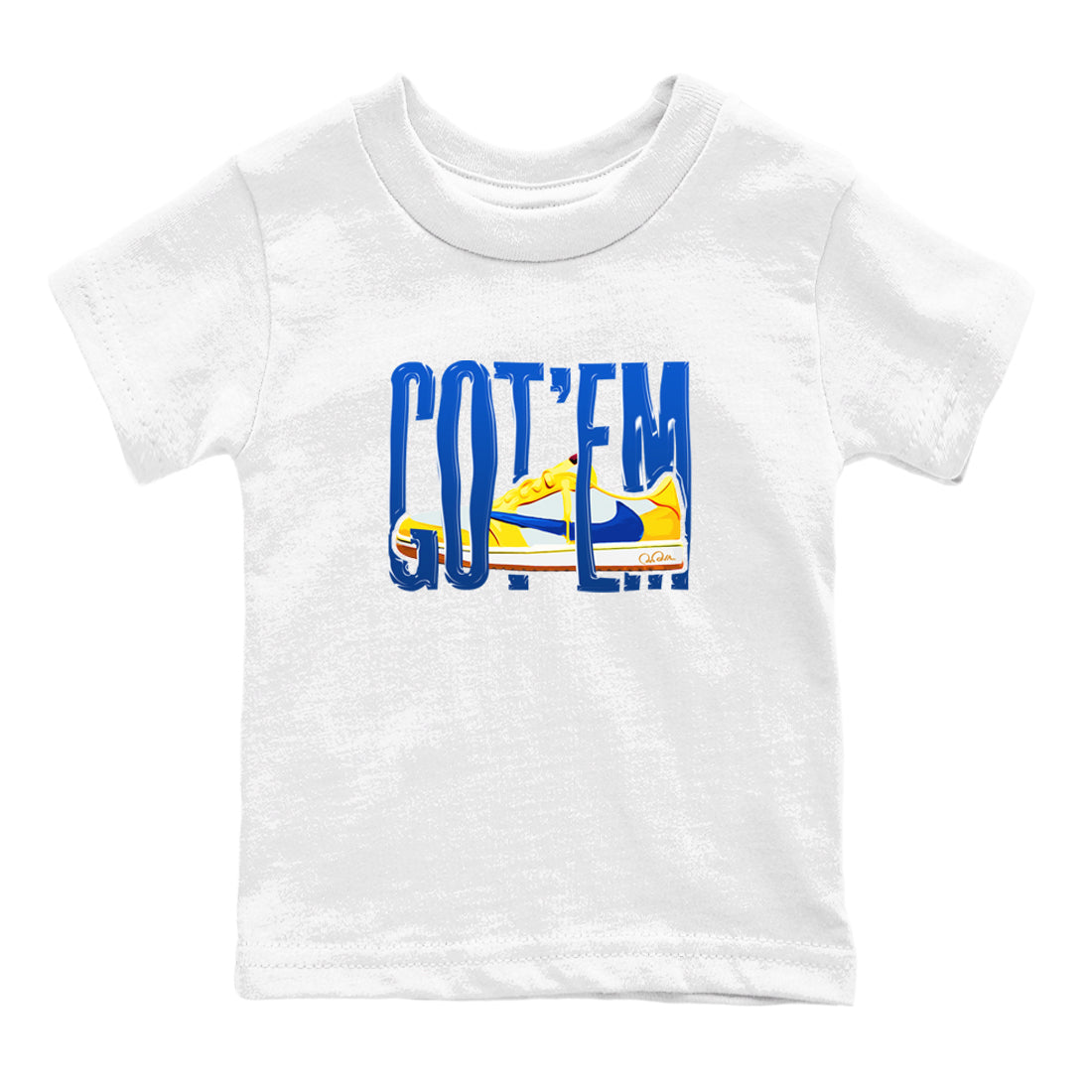 Wiggling Gotem snkmatch Tees Kids - Air Jordan 1 Travis Scott Canary