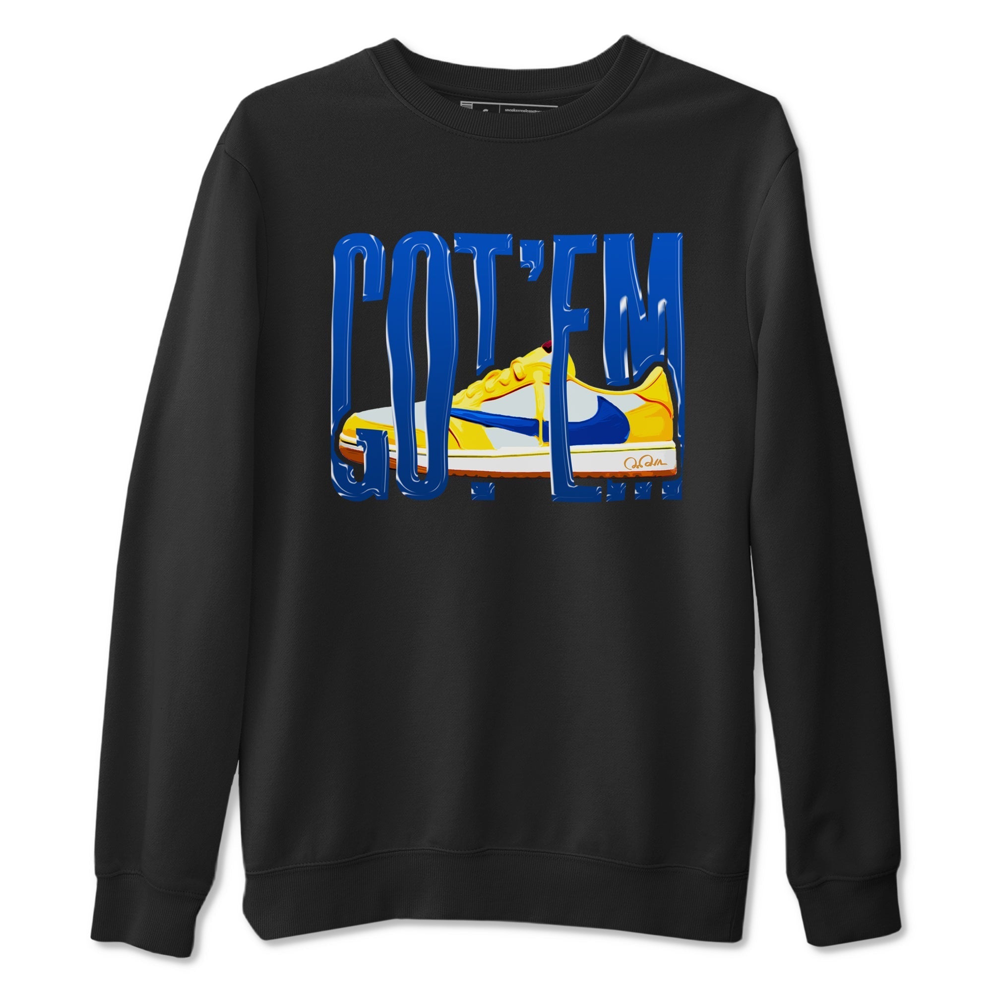 Wiggling Gotem snkmatch Tees - Air Jordan 1 Travis Scott Canary