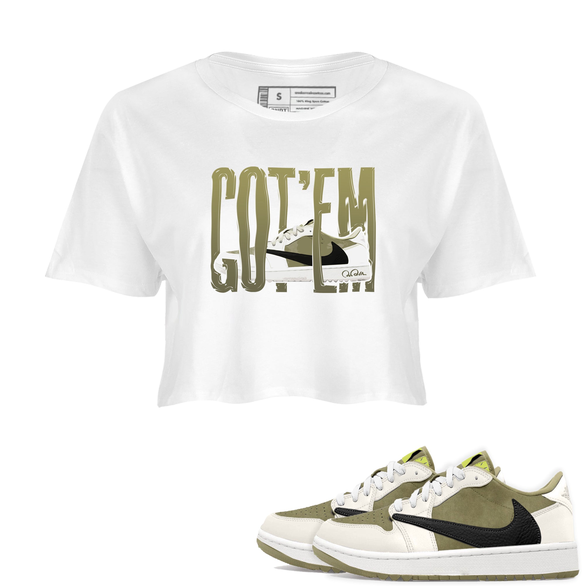 Wiggling Gotem snkmatch Women's Top - Air Jordan 1 Travis Scott Golf