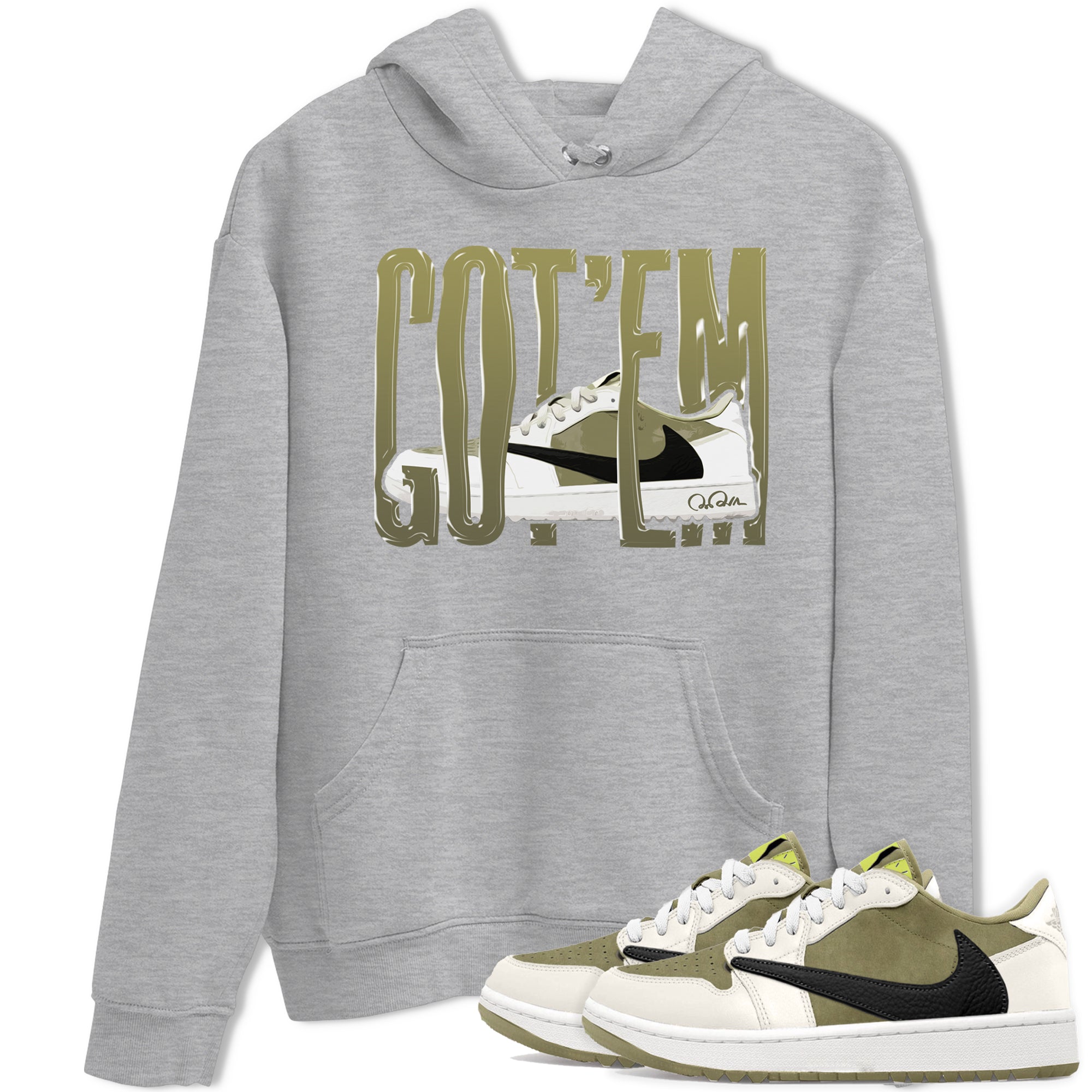 Wiggling Gotem snkmatch Tee - Air Jordan 1 Travis Scott Golf