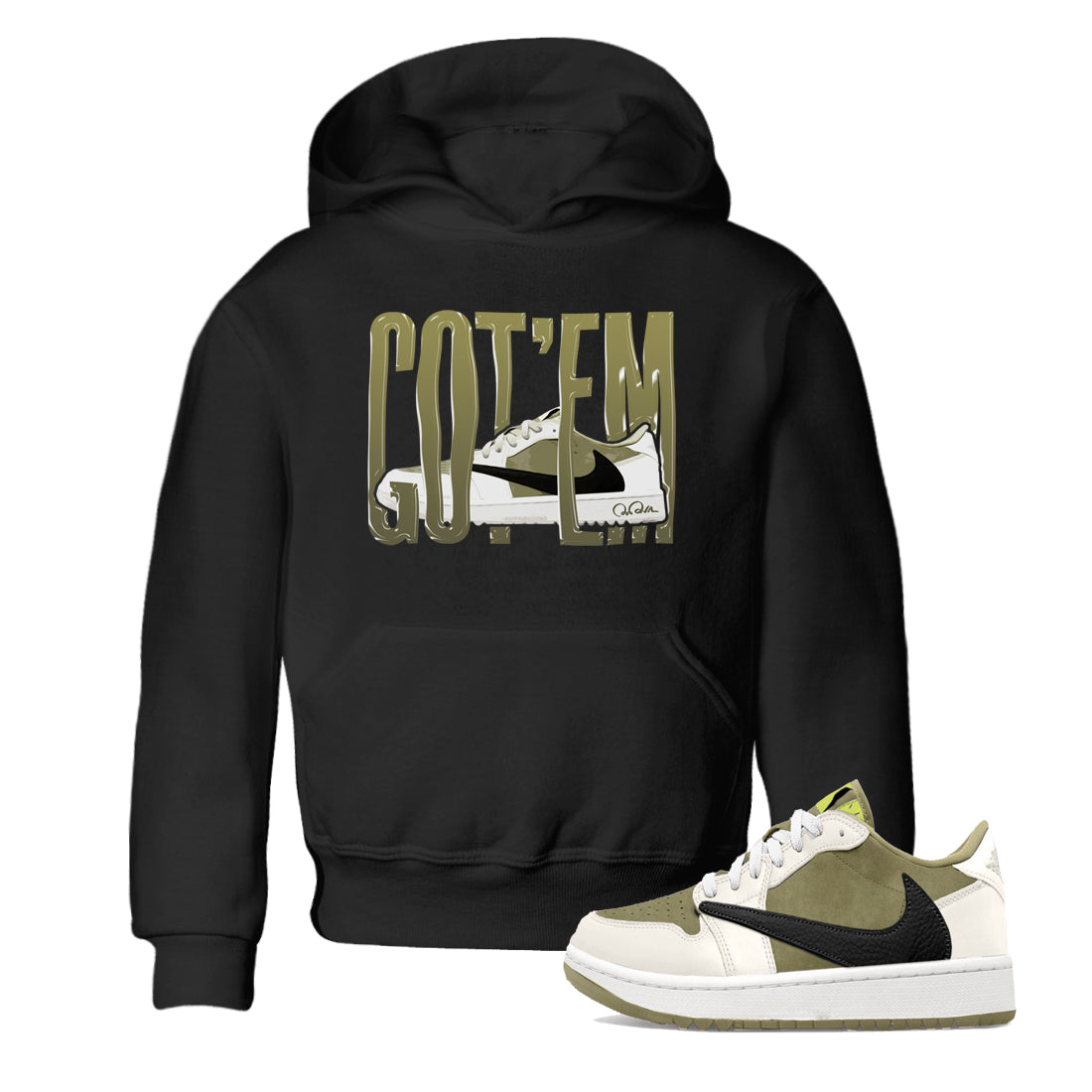 Wiggling Gotem snkmatch Tee Kids - Air Jordan 1 Travis Scott Golf