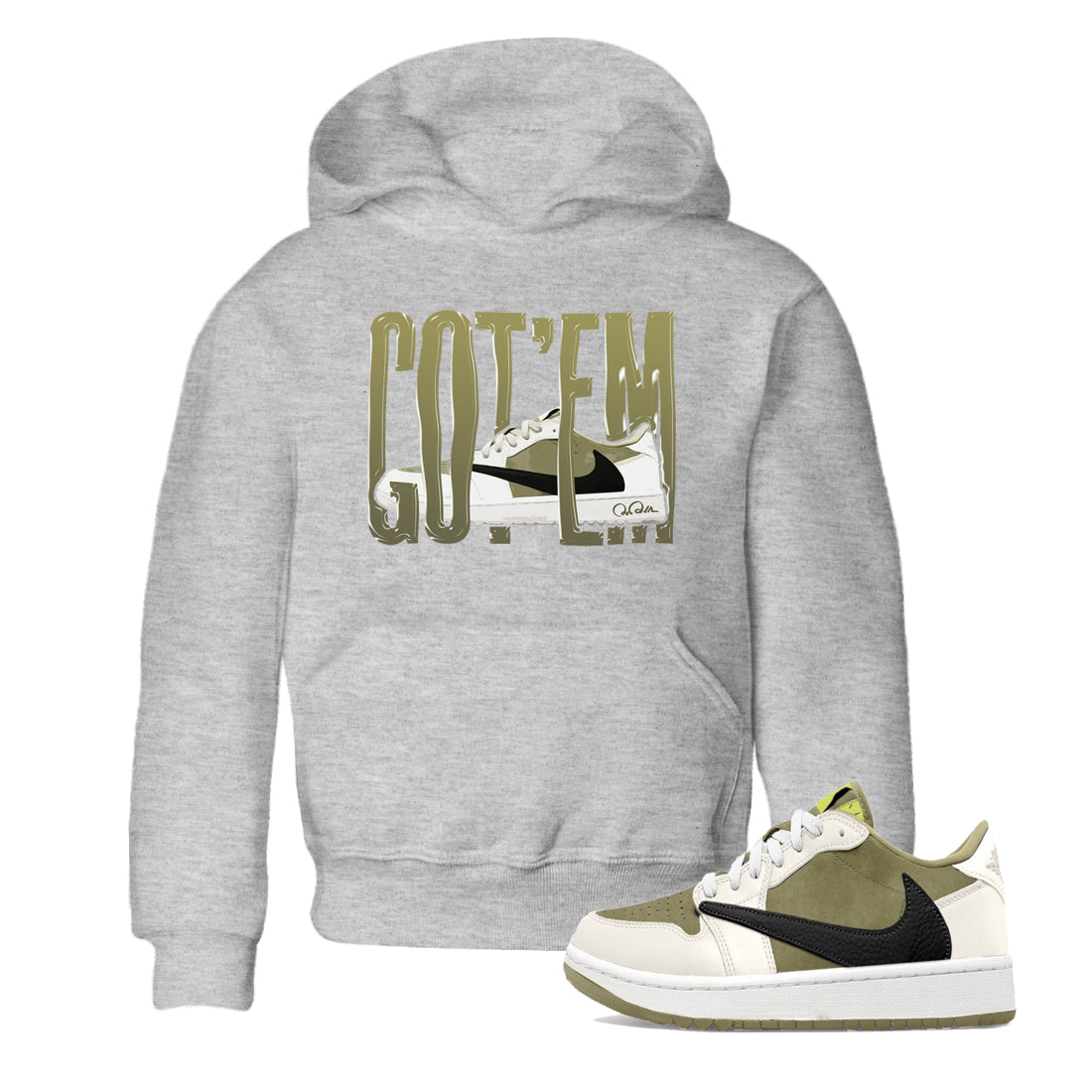 Wiggling Gotem snkmatch Tee Kids - Air Jordan 1 Travis Scott Golf
