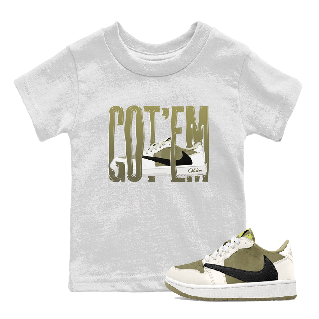 Wiggling Gotem snkmatch Tee Kids - Air Jordan 1 Travis Scott Golf