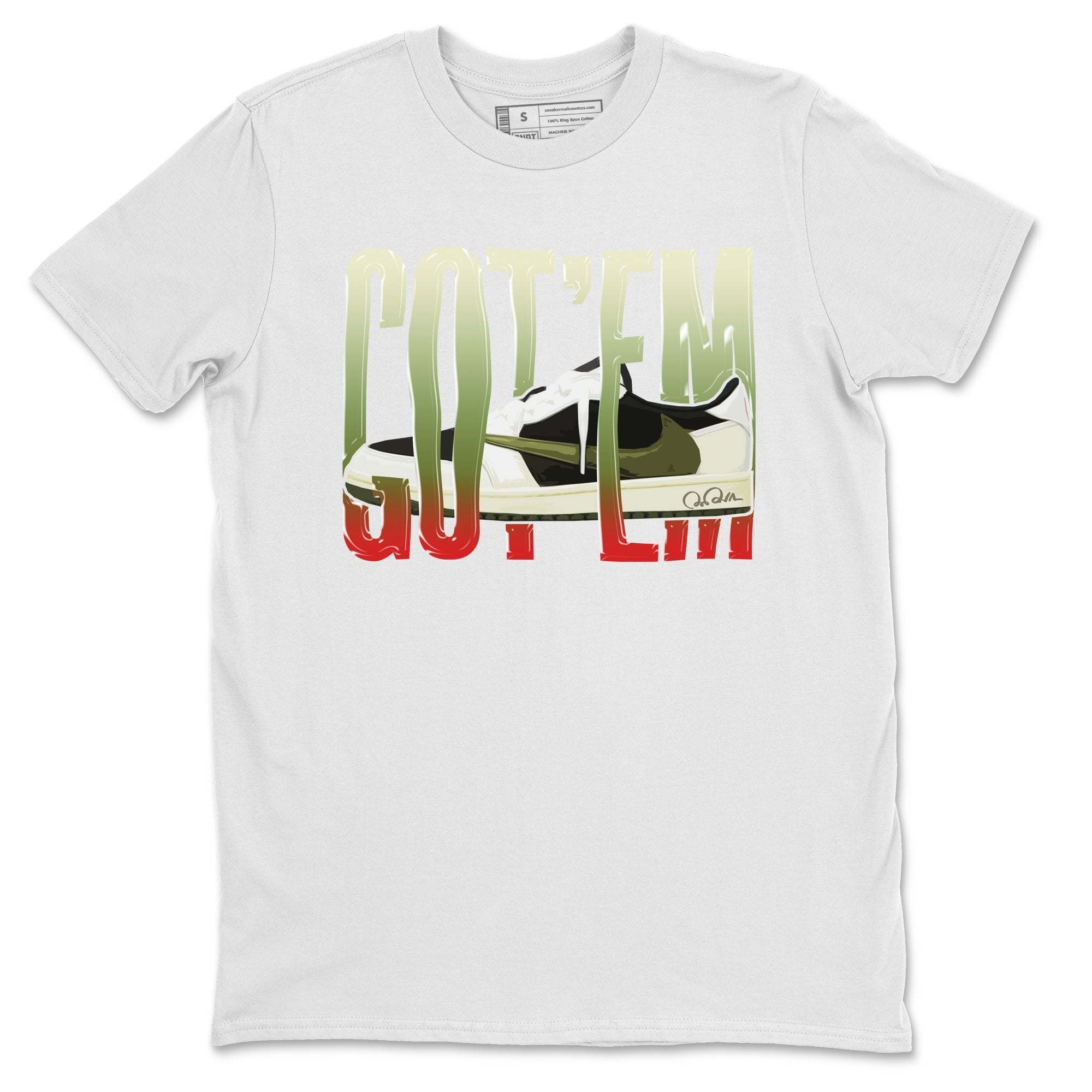 Wiggling Gotem Unisex Tops - Air Jordan 1 Travis Scott Olive
