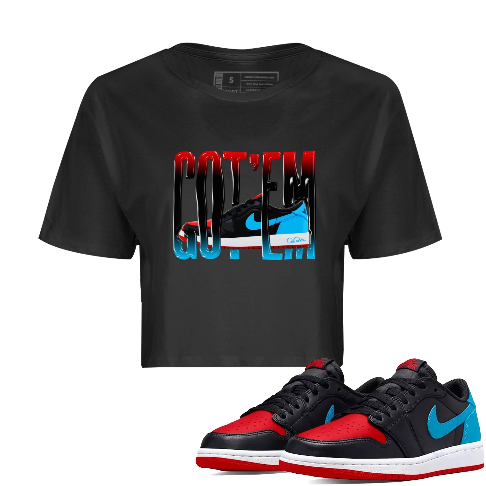 Wiggling Gotem Women's Tops - Air Jordan 1 UNC to Chicago