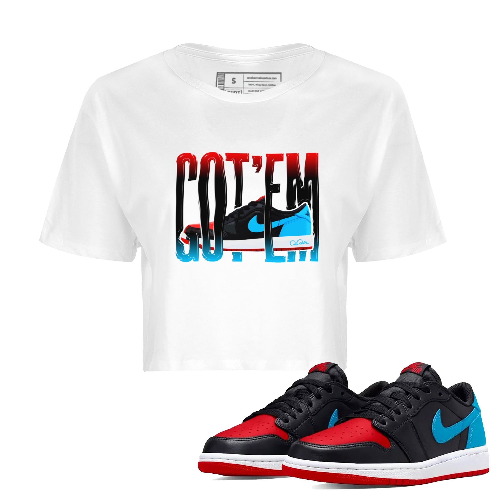 Wiggling Gotem Women's Tops - Air Jordan 1 UNC to Chicago