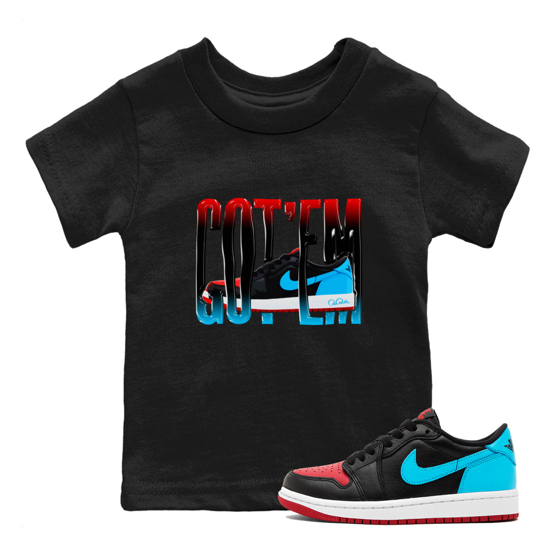 Wiggling Gotem Kids Tops - Air Jordan 1 UNC to Chicago
