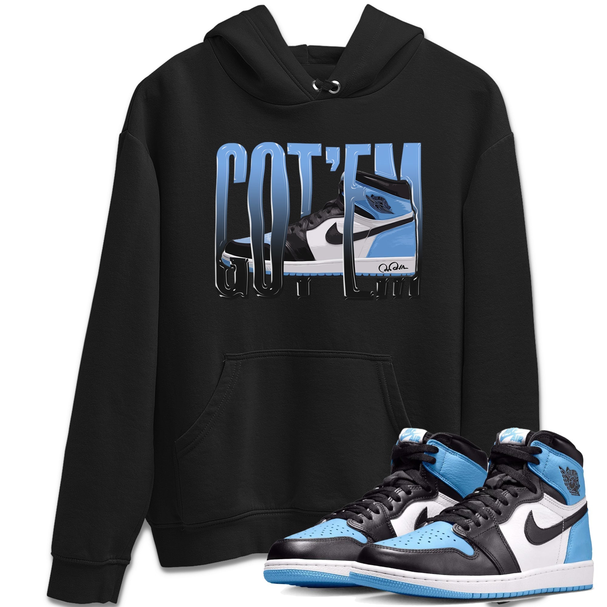 Wiggling Gotem Unisex Tops - Air Jordan 1 UNC Toe