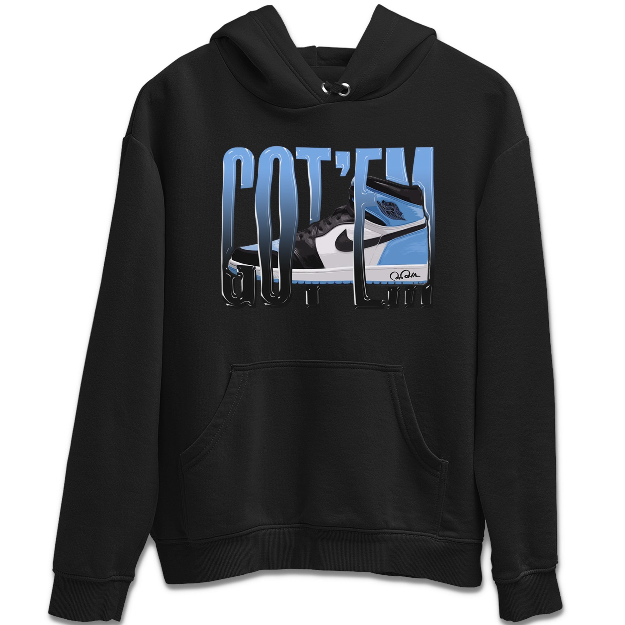 Wiggling Gotem Unisex Tops - Air Jordan 1 UNC Toe