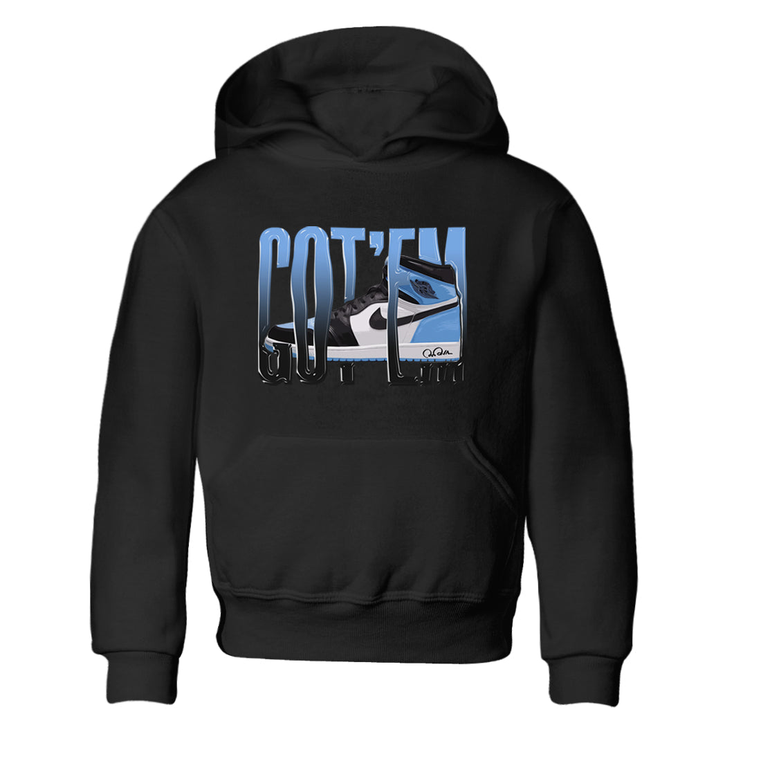 Wiggling Gotem Kids Tops - Air Jordan 1 UNC Toe