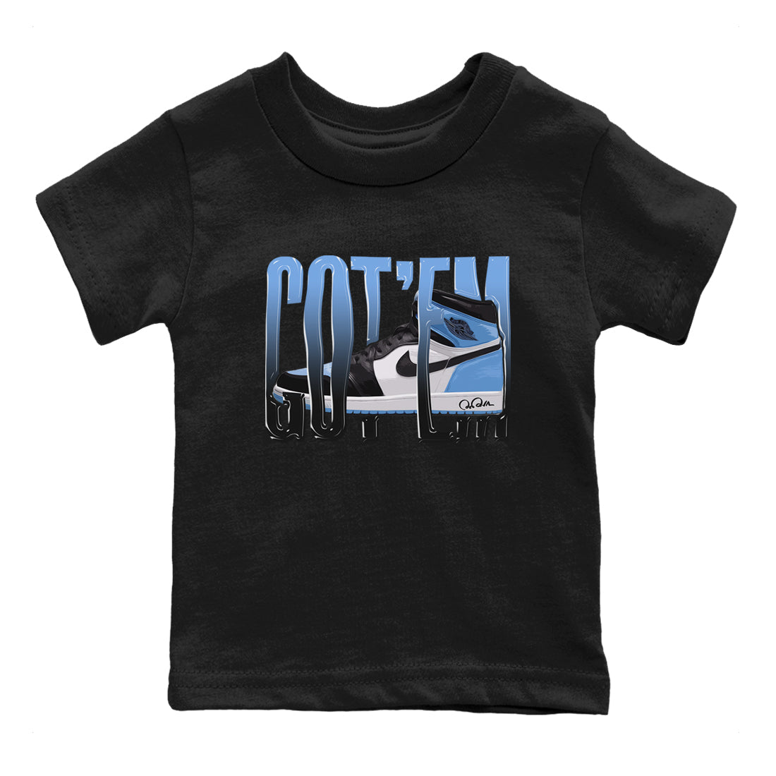Wiggling Gotem Kids Tops - Air Jordan 1 UNC Toe