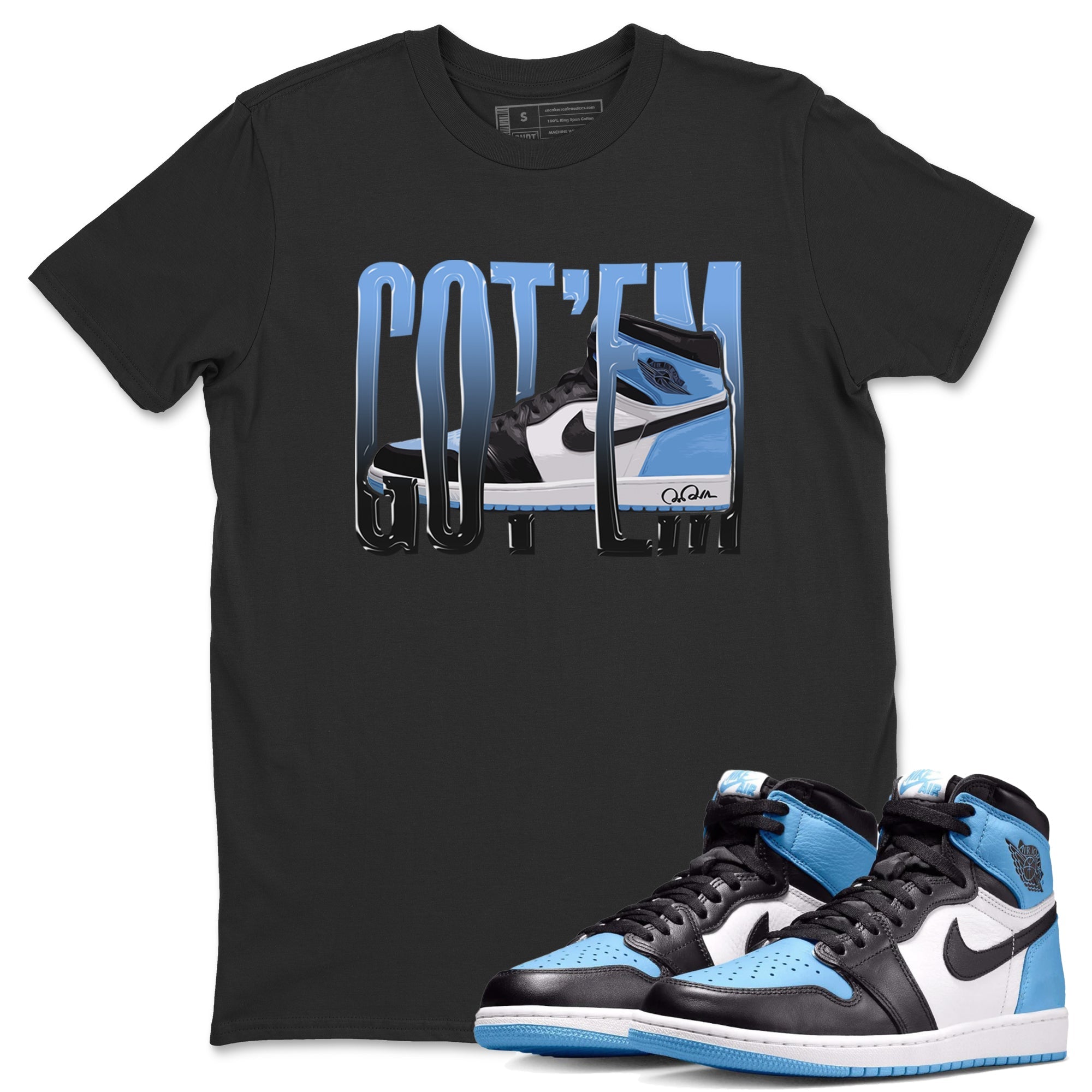 Wiggling Gotem Unisex Tops - Air Jordan 1 UNC Toe