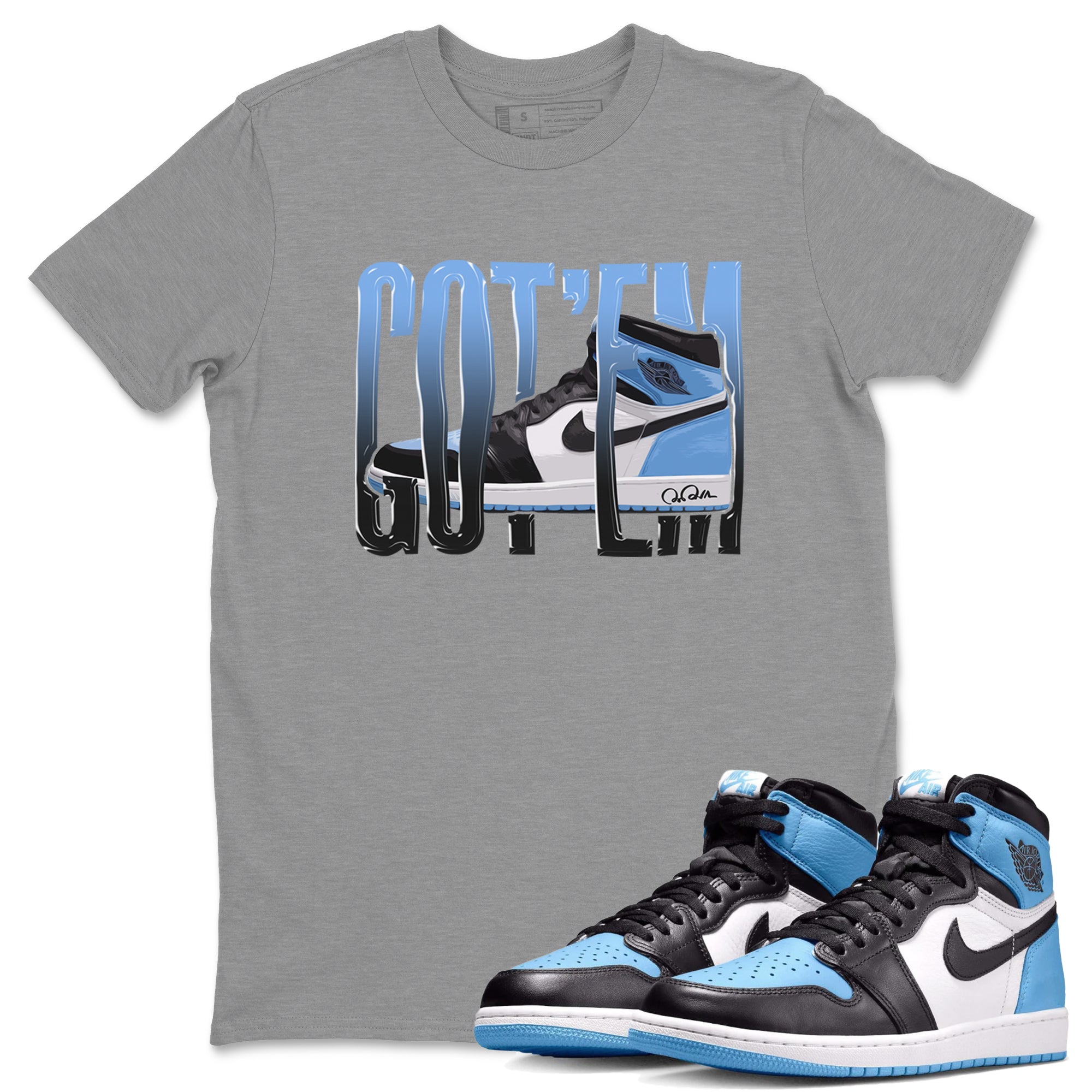 Wiggling Gotem Unisex Tops - Air Jordan 1 UNC Toe