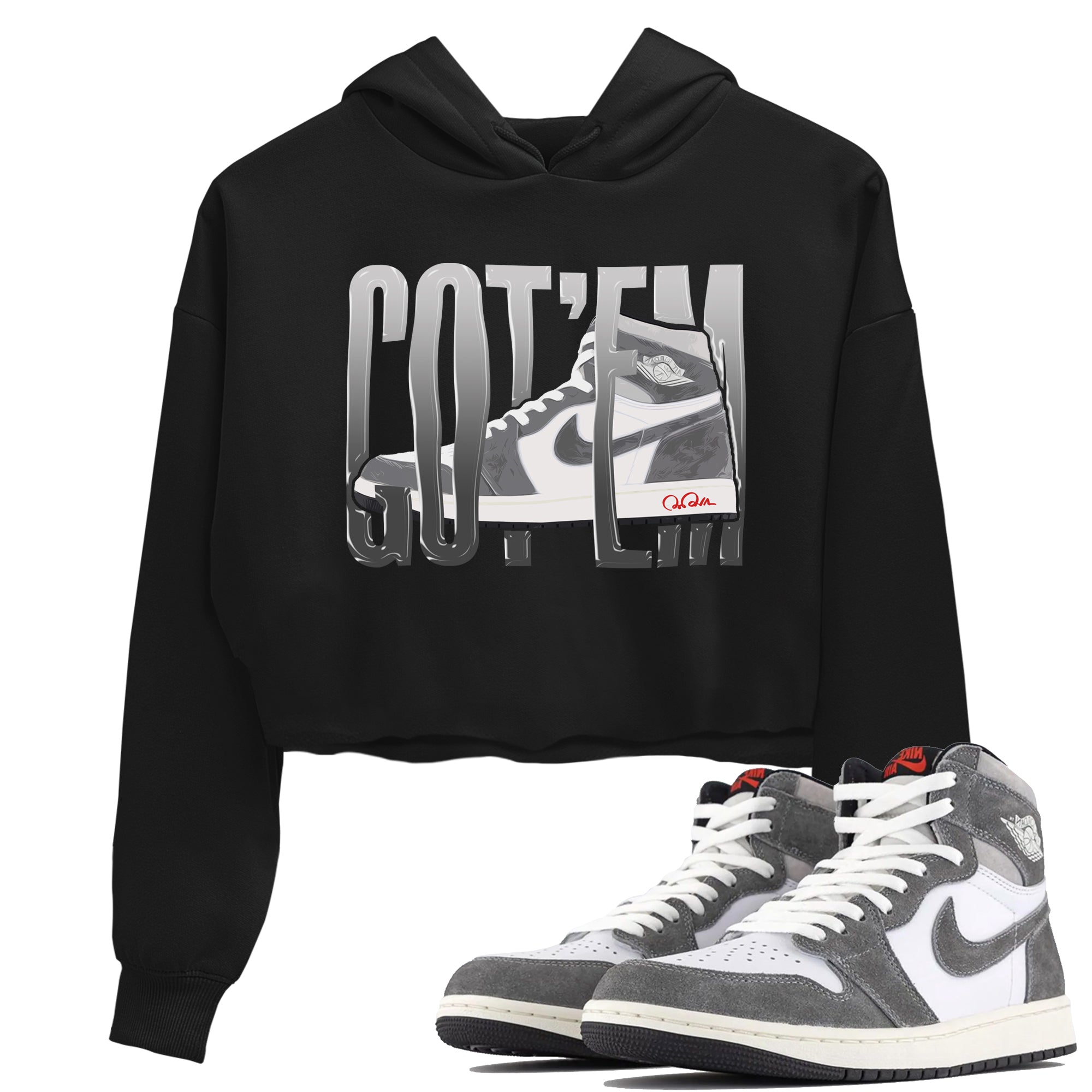 Wiggling Gotem Women's Tops - Air Jordan 1 Washed Heritage