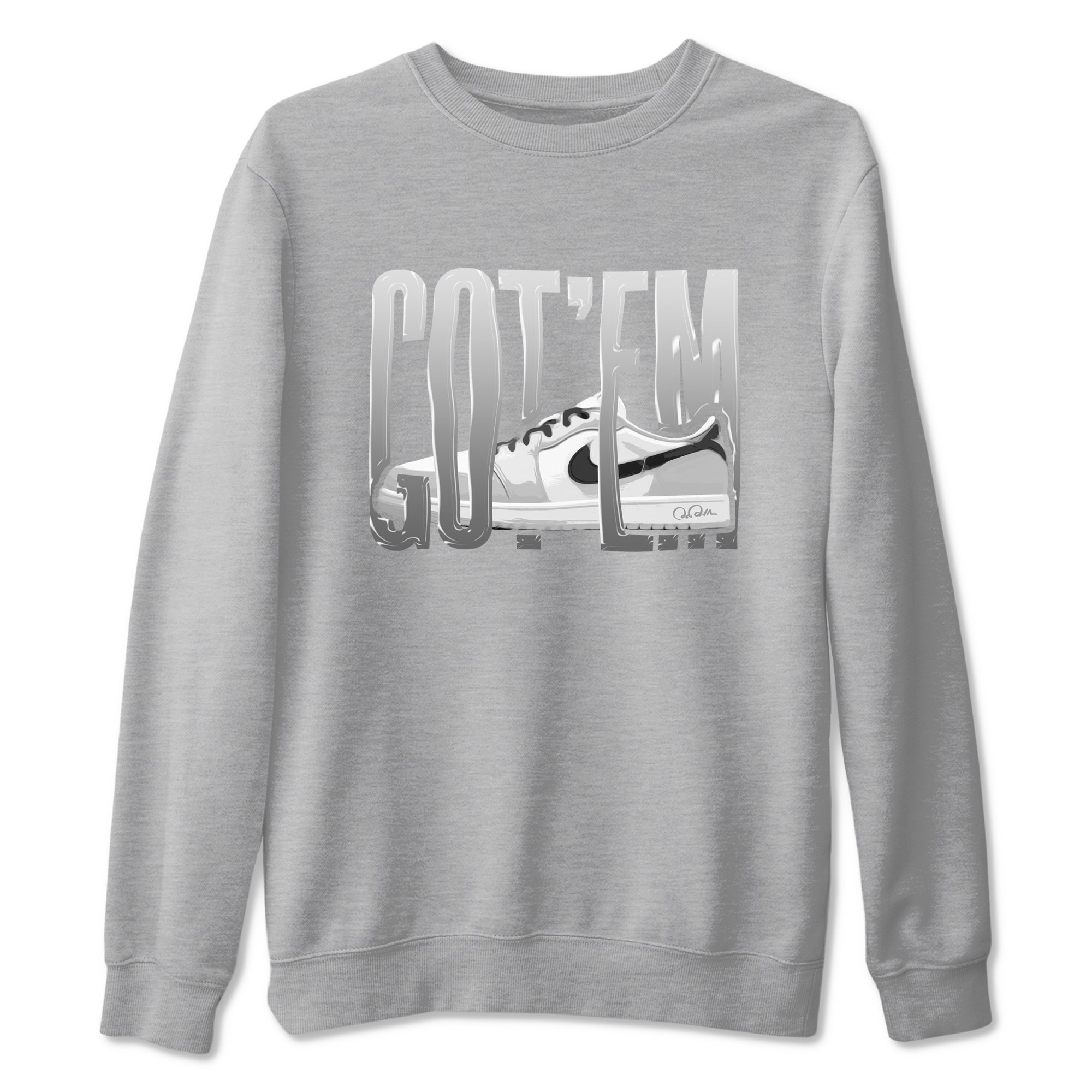 Wiggling Gotem snkmatch Tees - Air Jordan 1 Wolf Grey