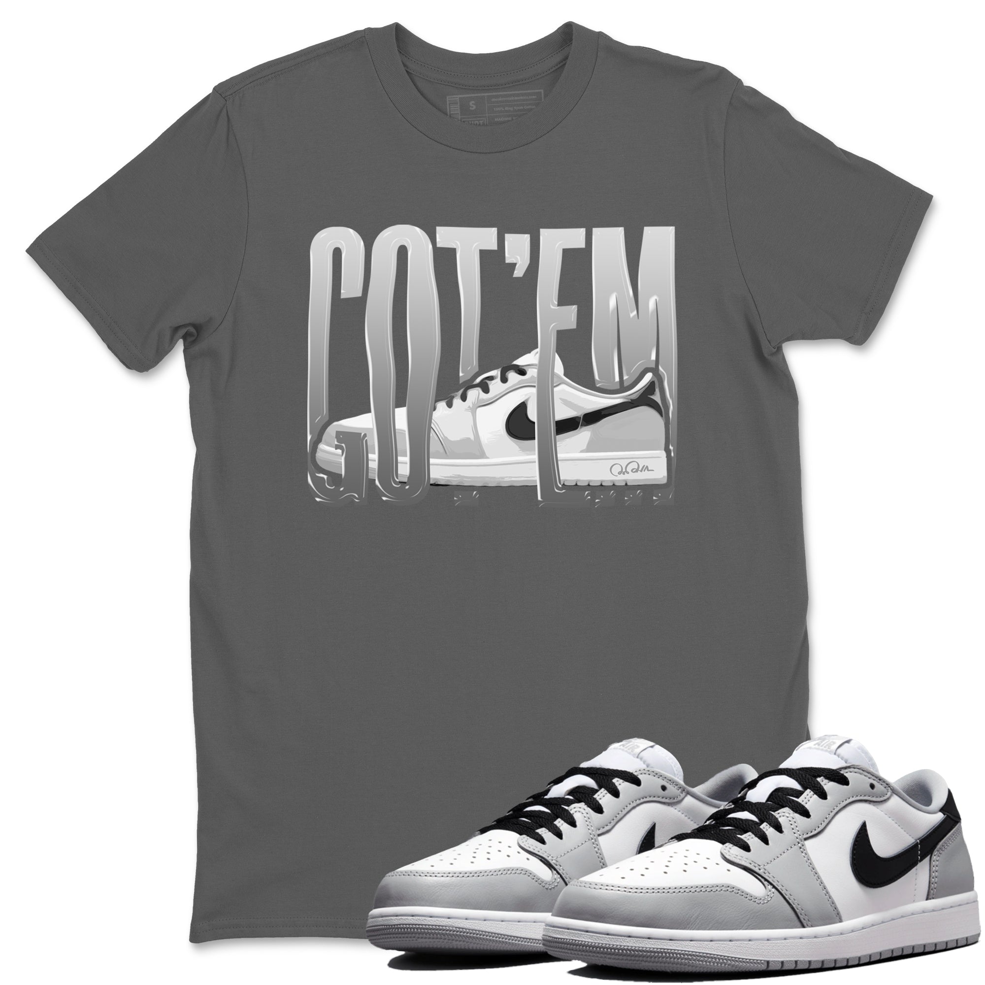 Wiggling Gotem snkmatch Tees - Air Jordan 1 Wolf Grey