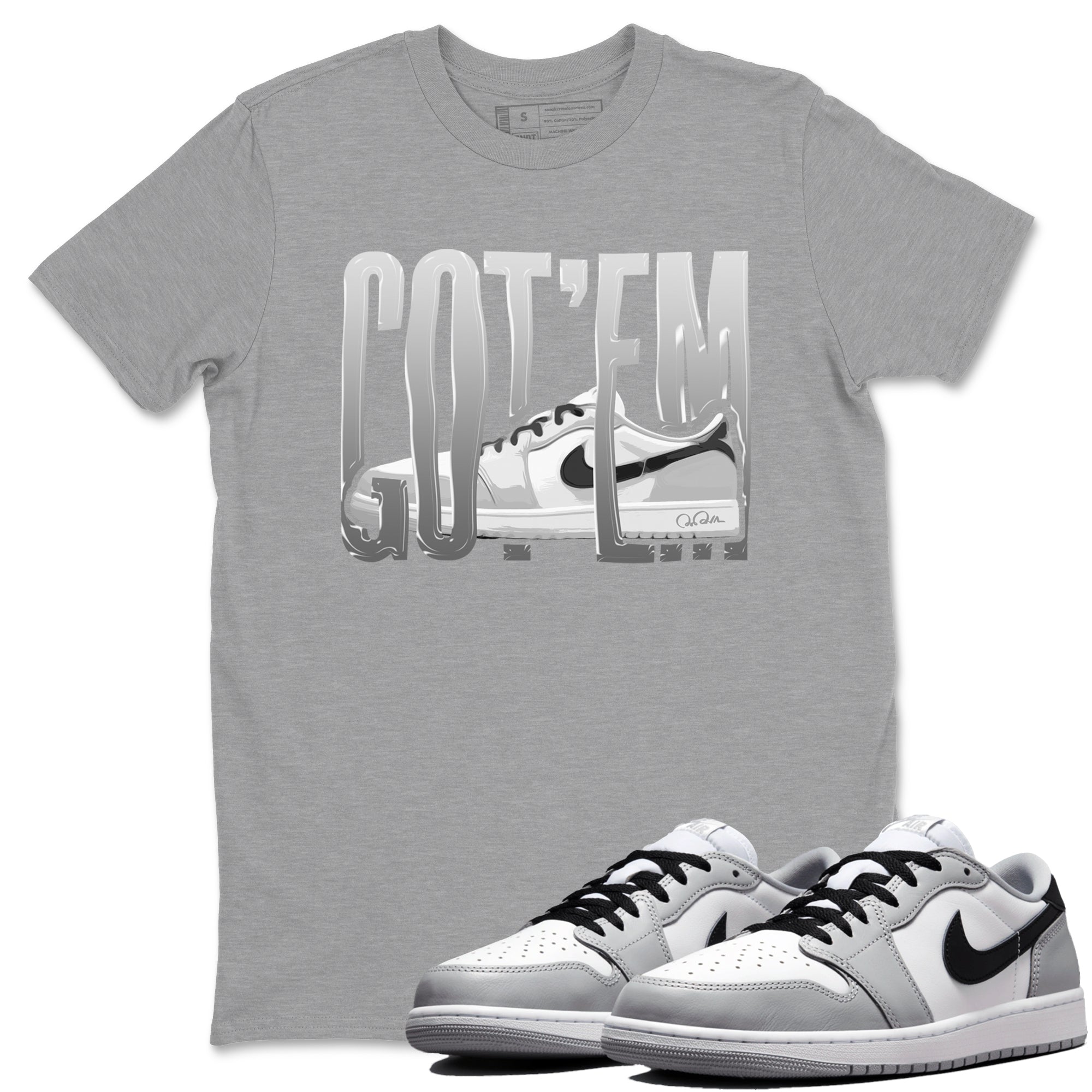 Wiggling Gotem snkmatch Tees - Air Jordan 1 Wolf Grey
