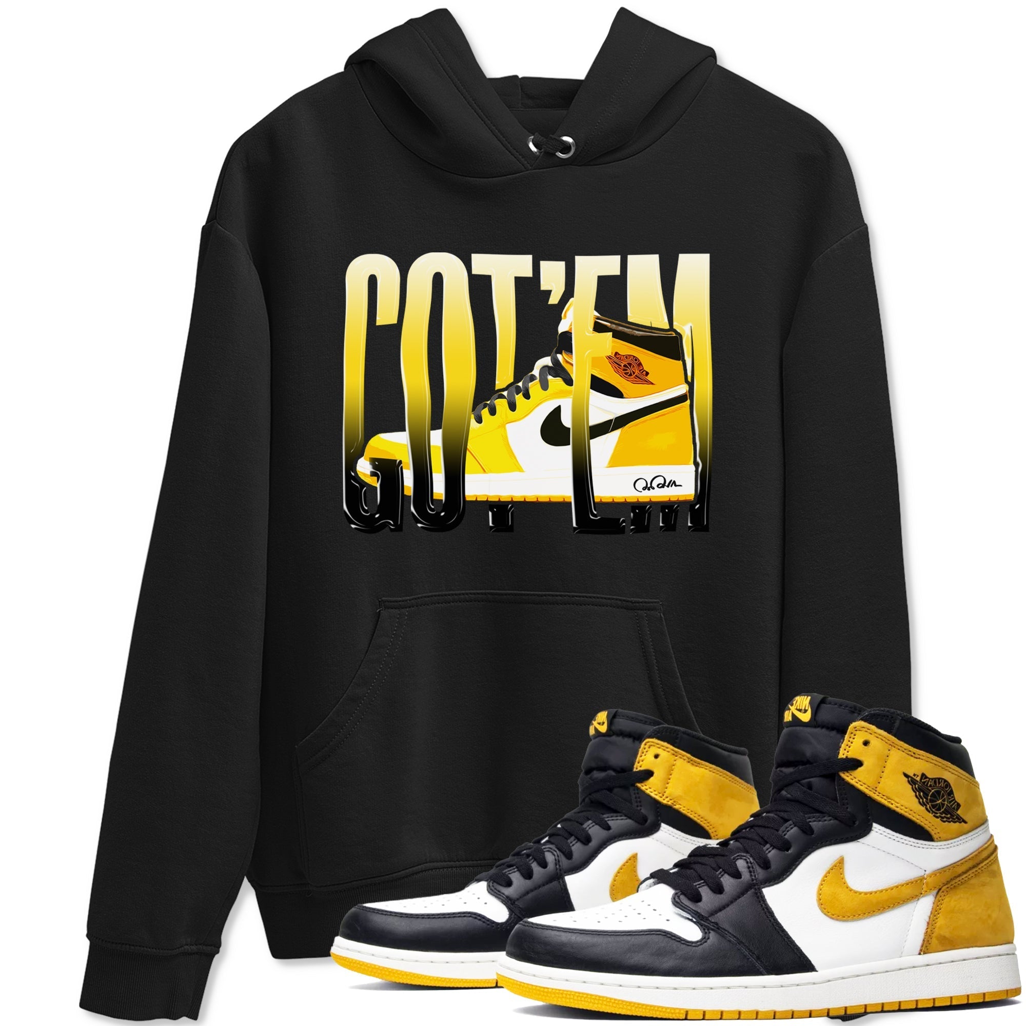 Wiggling Gotem snkmatch Tees - Air Jordan 1 Yellow Ochre