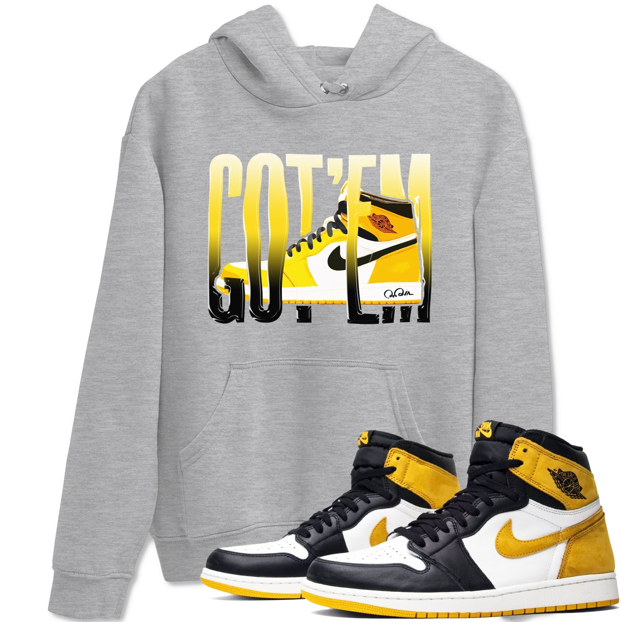 Wiggling Gotem snkmatch Tees - Air Jordan 1 Yellow Ochre