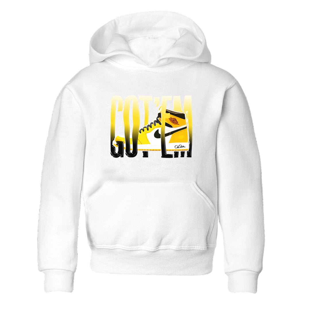 Wiggling Gotem snkmatch Tees Kids - Air Jordan 1 Yellow Ochre