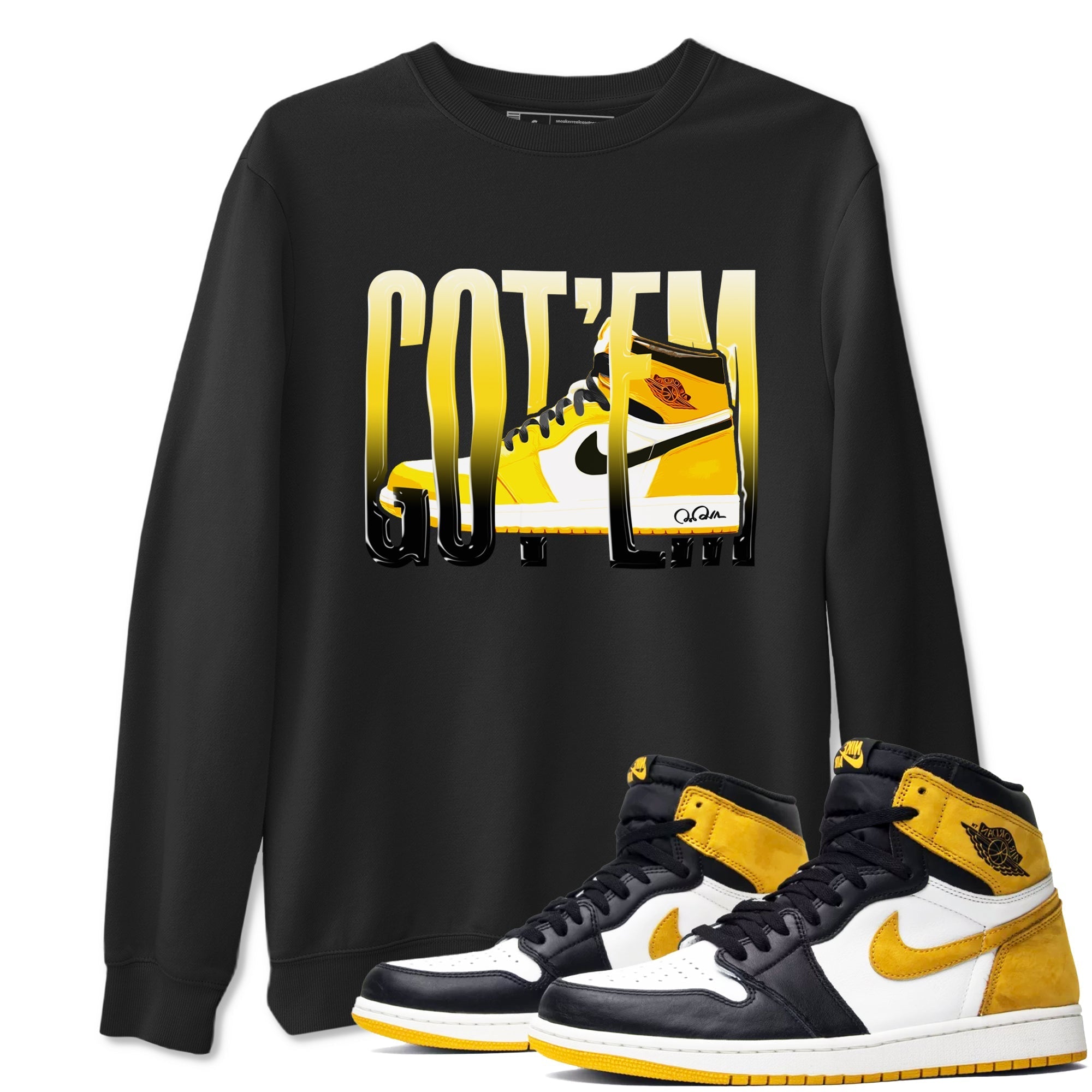 Wiggling Gotem snkmatch Tees - Air Jordan 1 Yellow Ochre