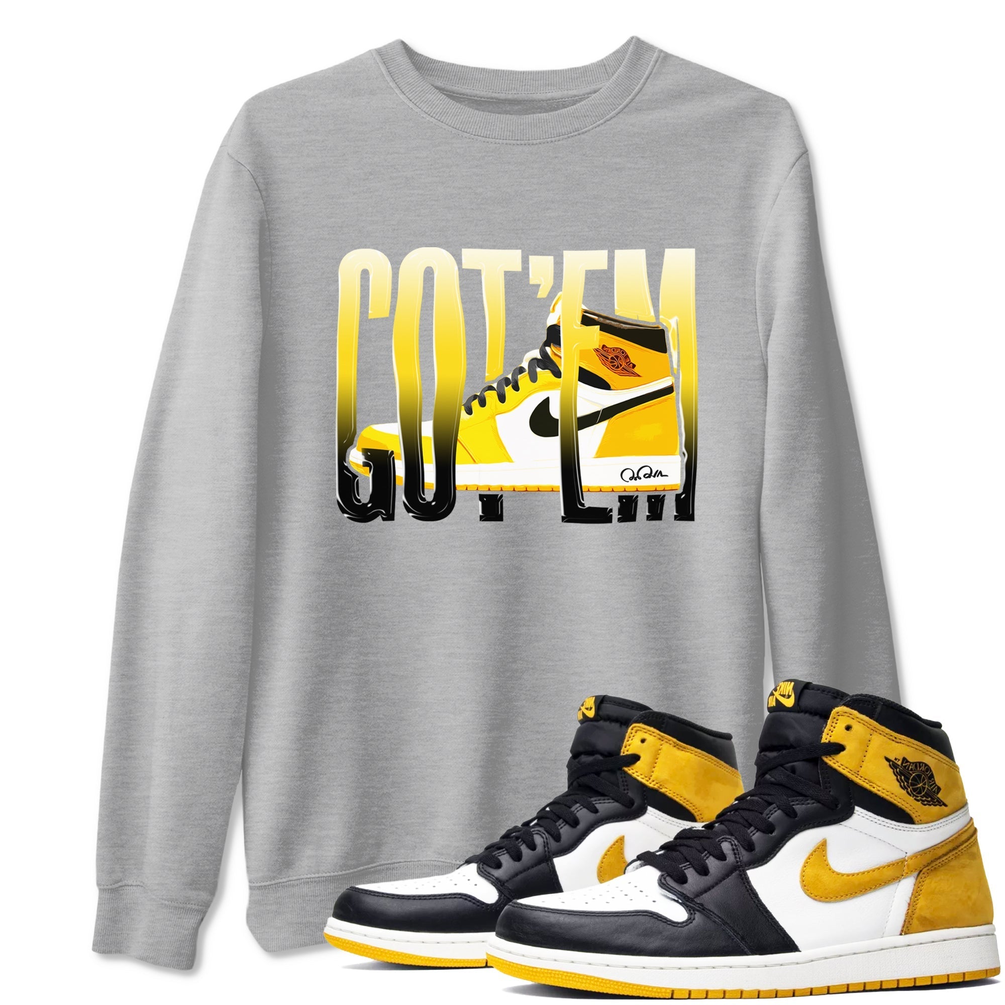 Wiggling Gotem snkmatch Tees - Air Jordan 1 Yellow Ochre