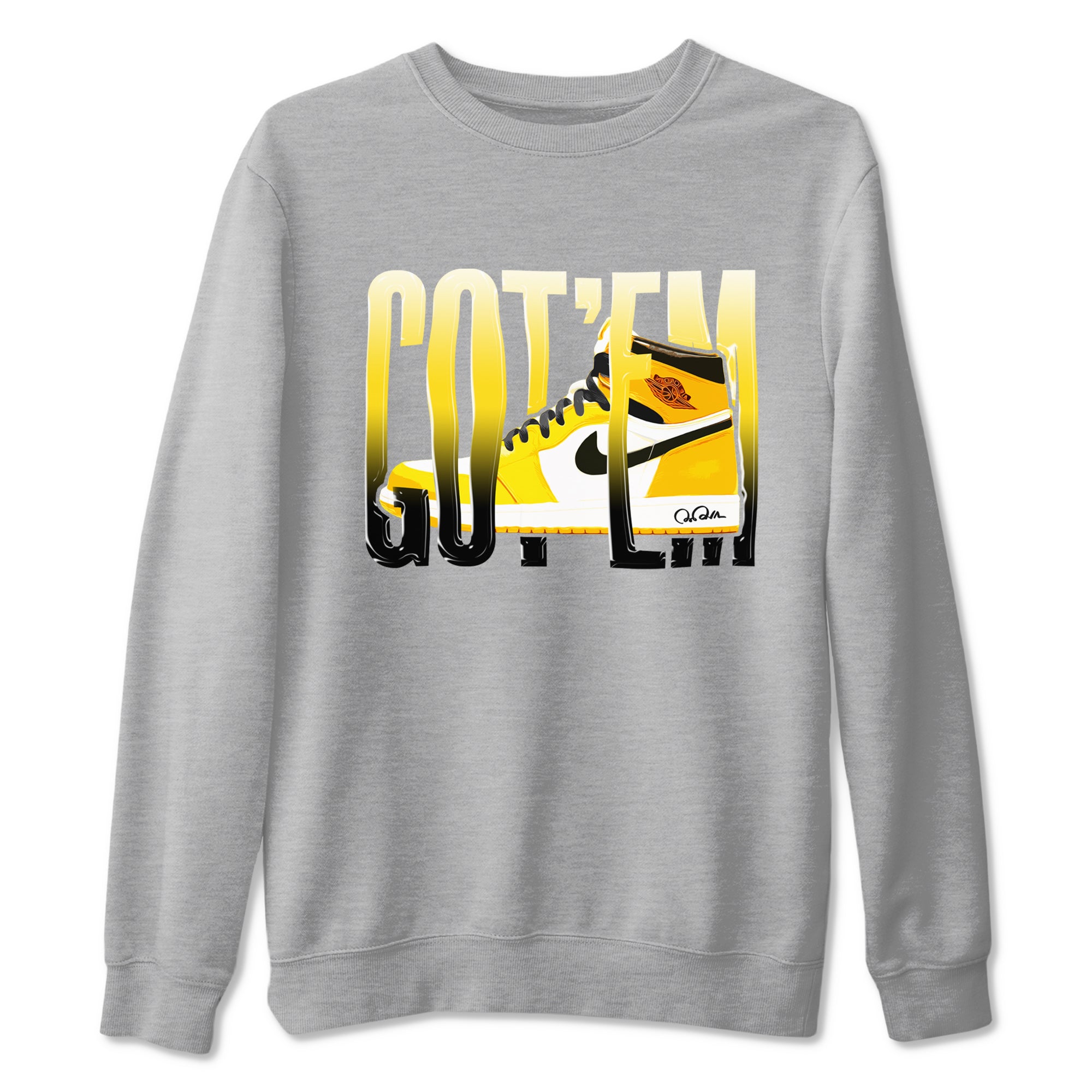 Wiggling Gotem snkmatch Tees - Air Jordan 1 Yellow Ochre