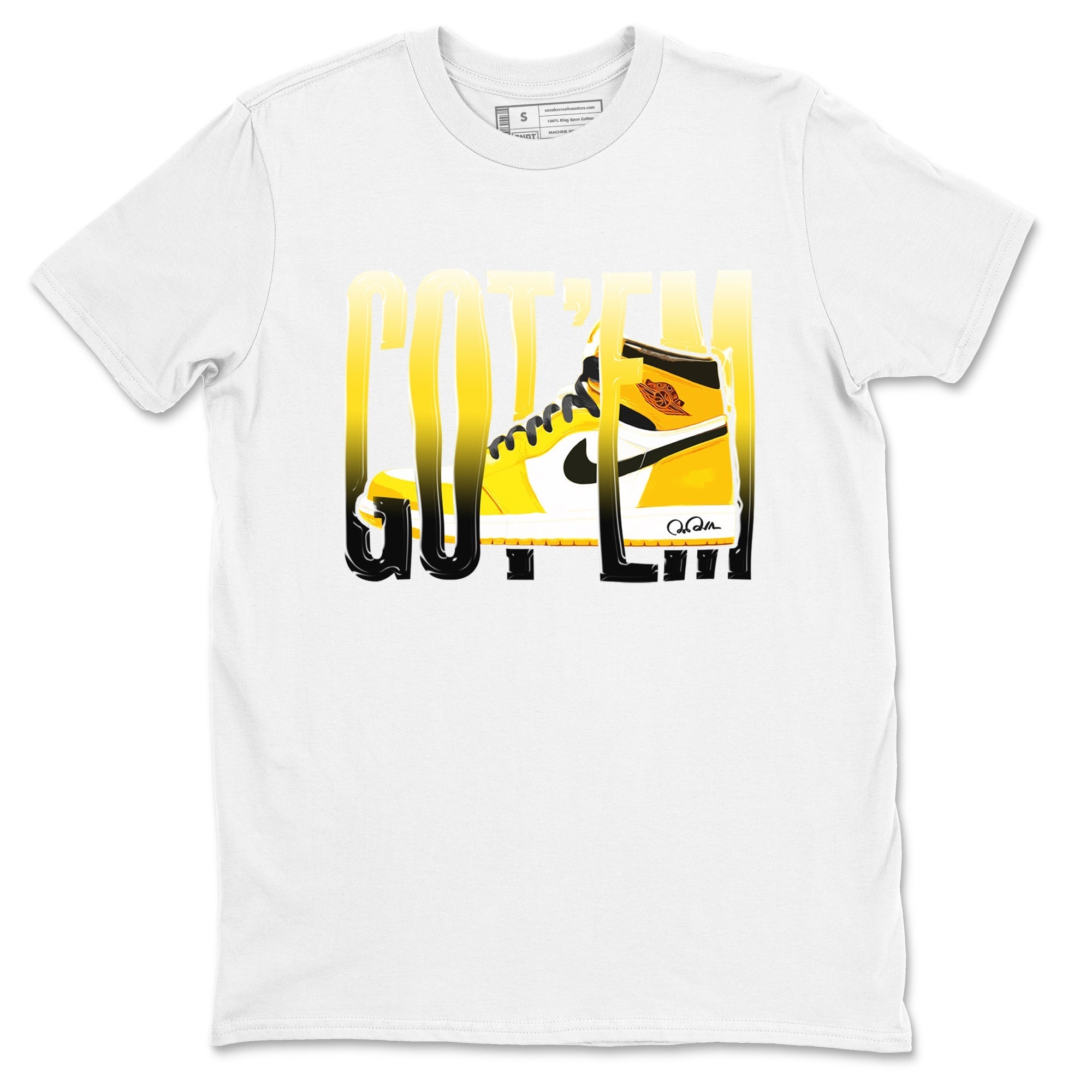 Wiggling Gotem snkmatch Tees - Air Jordan 1 Yellow Ochre