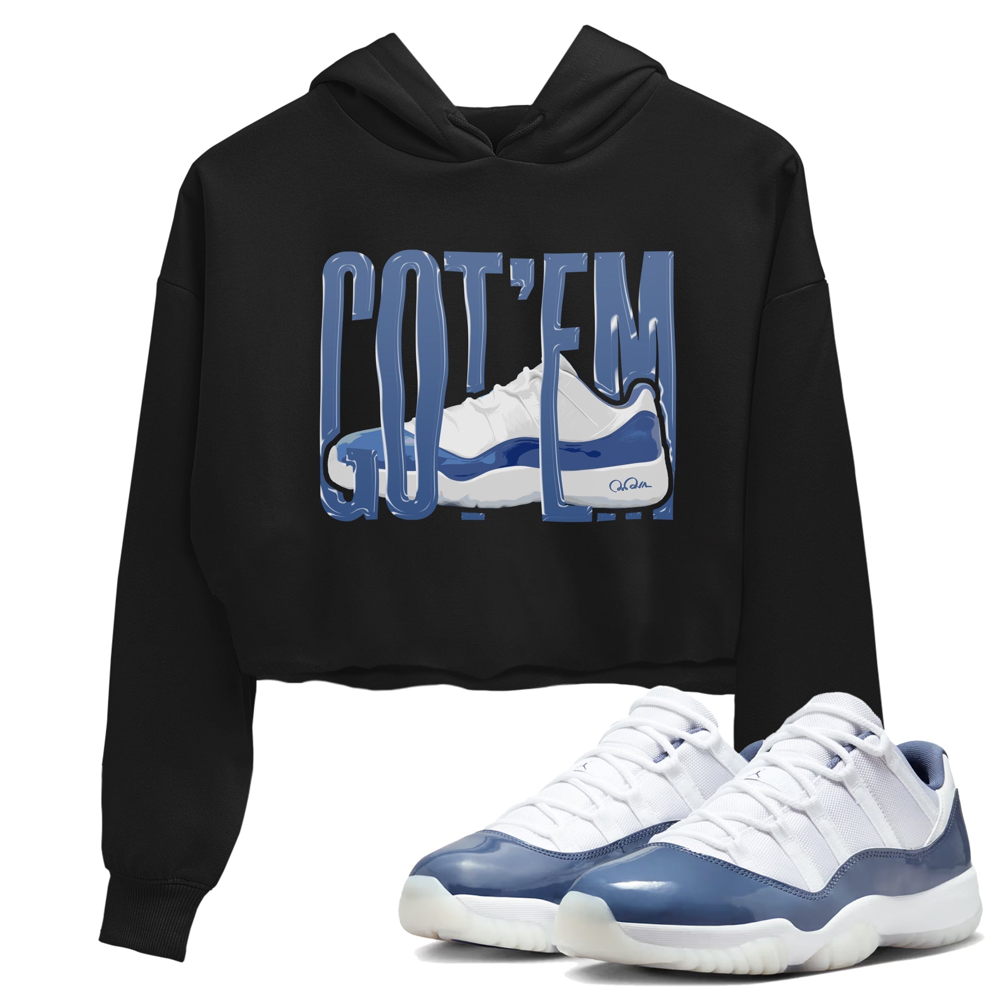 Wiggling Gotem snkmatch Women's Top - Air Jordan 11 Diffused Blue