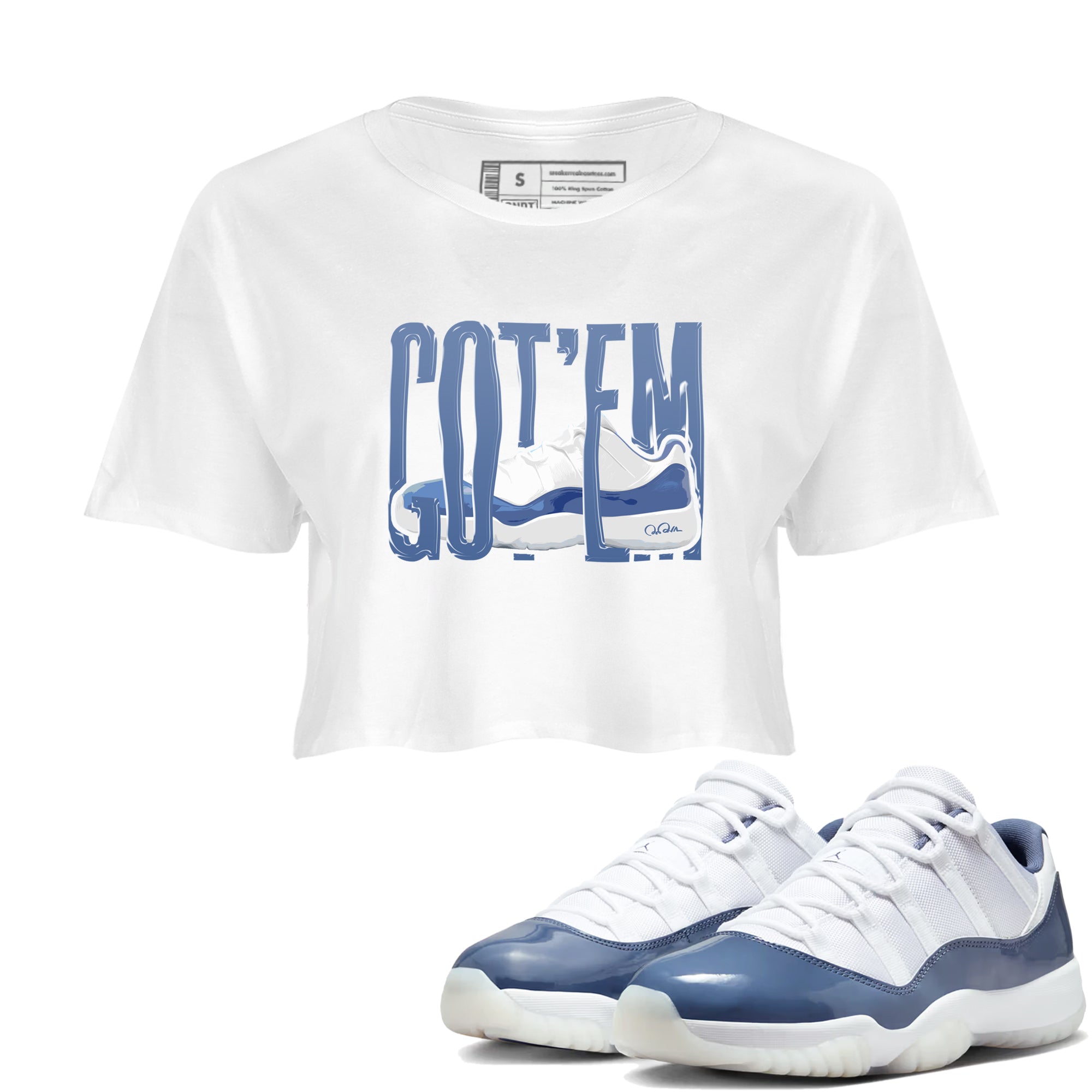 Wiggling Gotem snkmatch Women's Top - Air Jordan 11 Diffused Blue