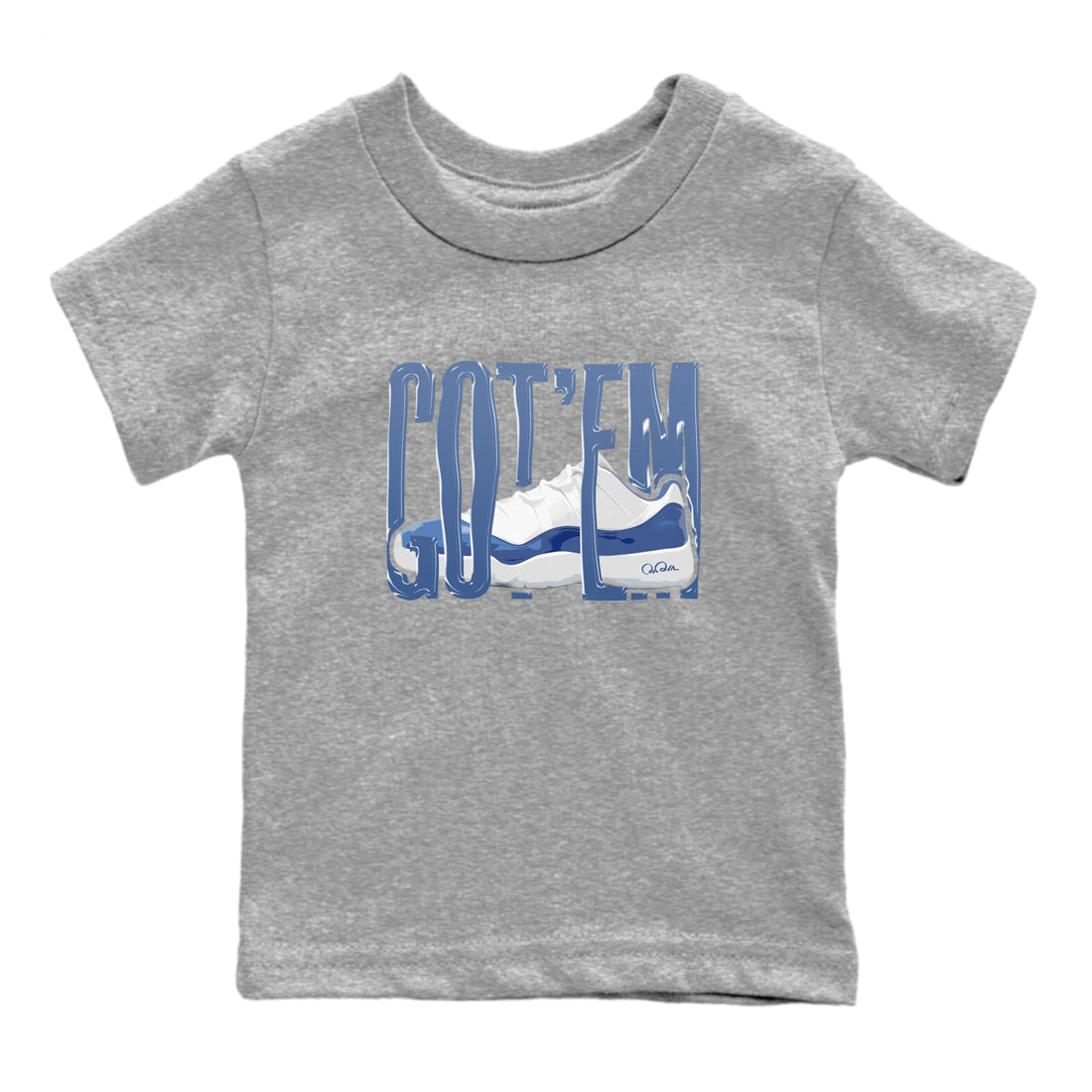 Wiggling Gotem snkmatch Tees Kids - Air Jordan 11 Diffused Blue