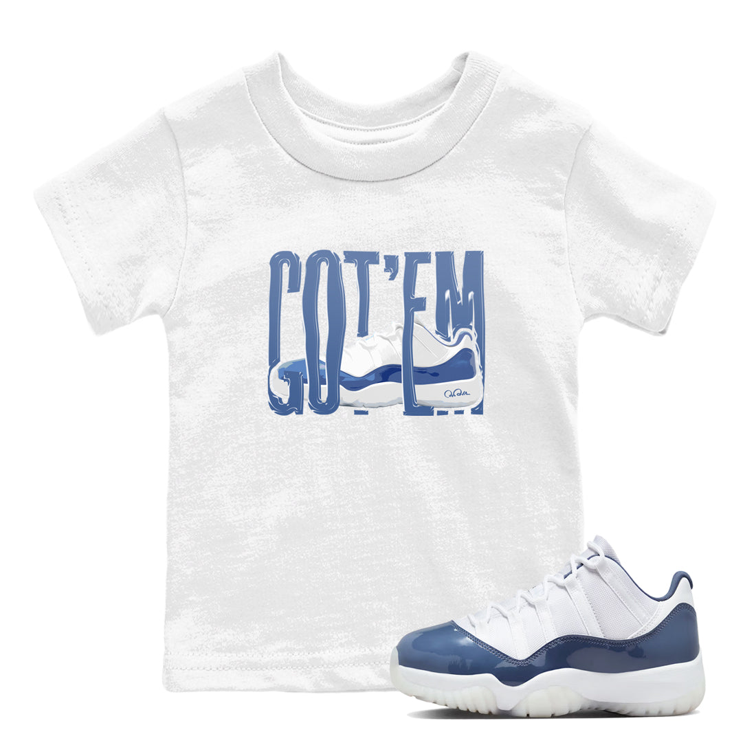 Wiggling Gotem snkmatch Tees Kids - Air Jordan 11 Diffused Blue