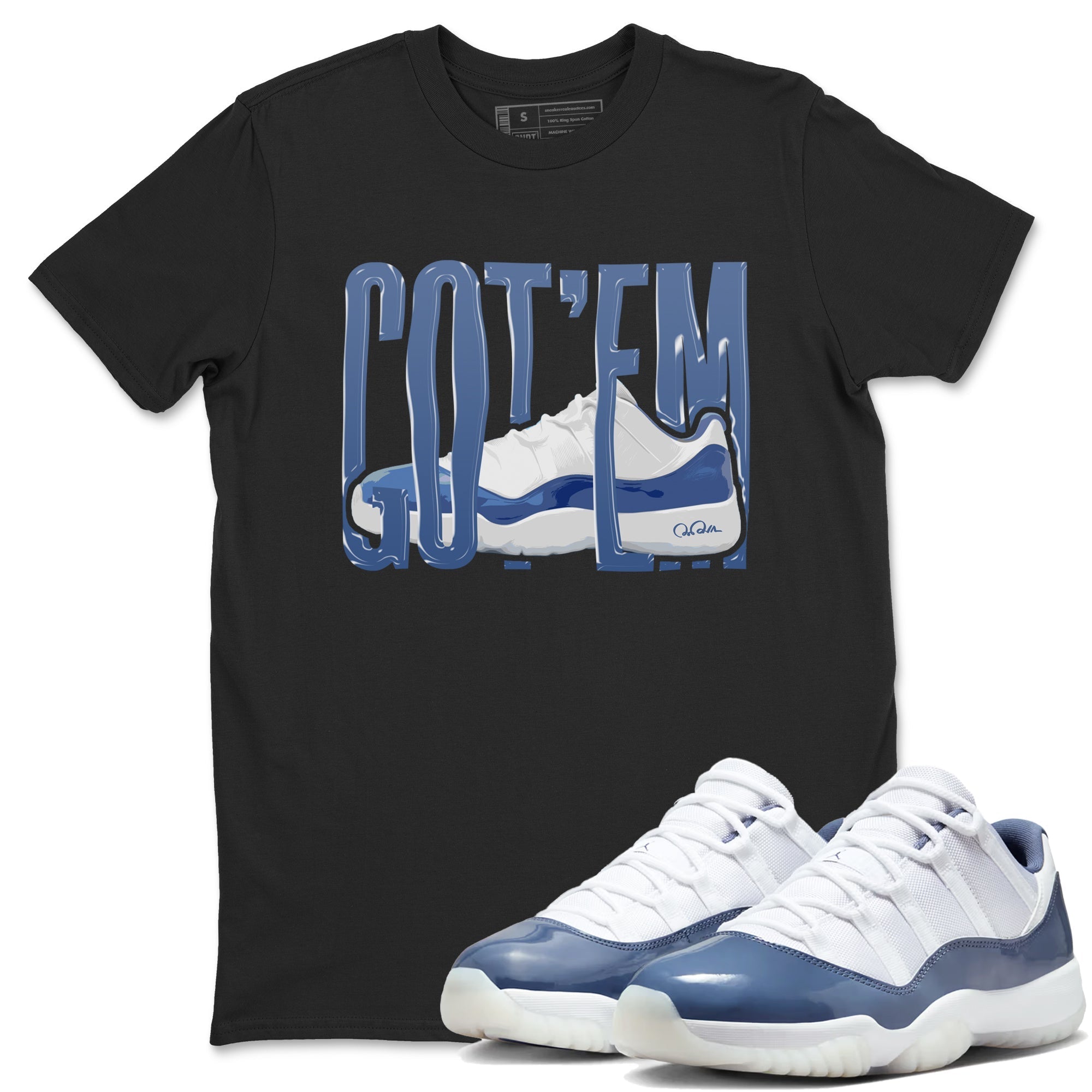 Wiggling Gotem snkmatch Tees - Air Jordan 11 Diffused Blue