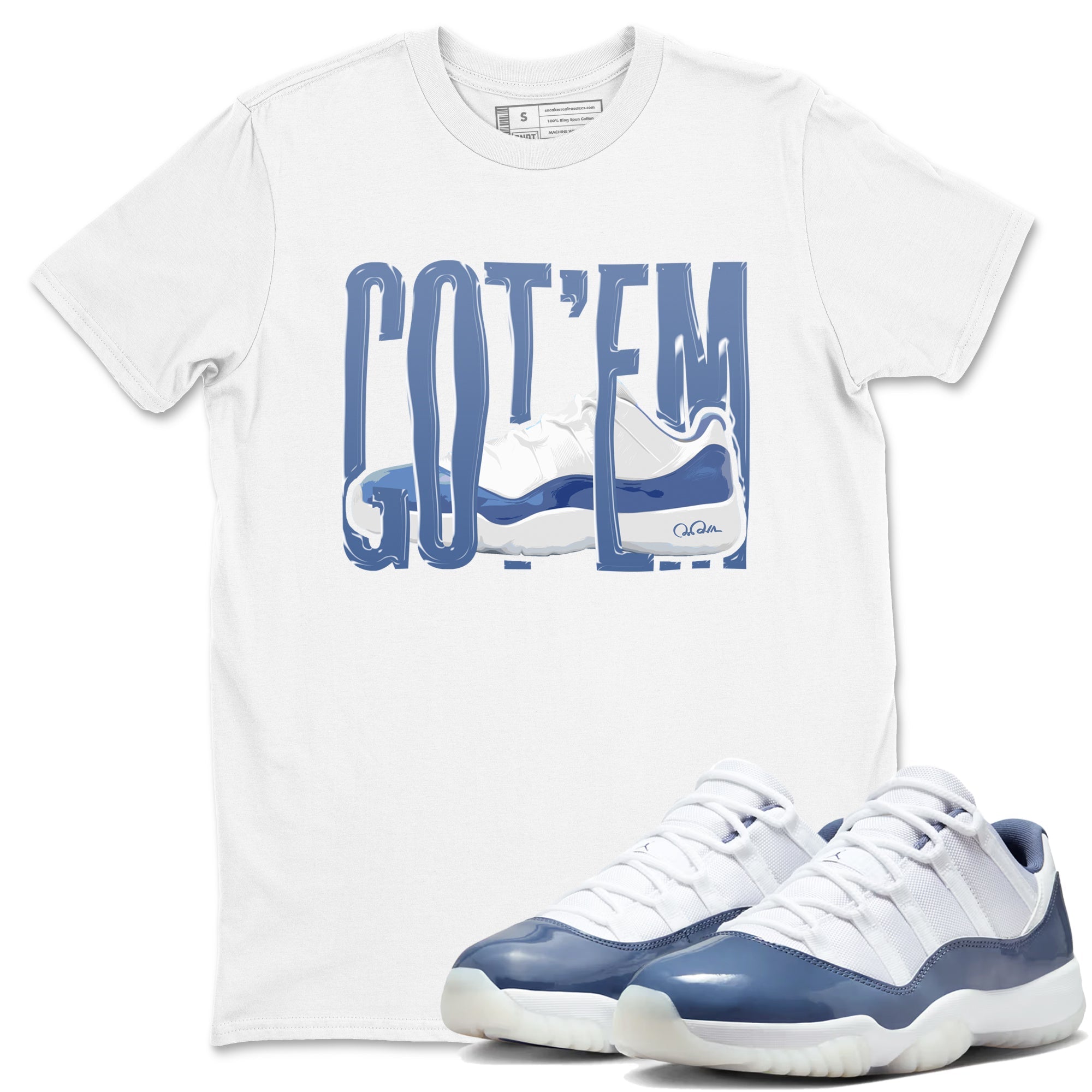 Wiggling Gotem snkmatch Tees - Air Jordan 11 Diffused Blue