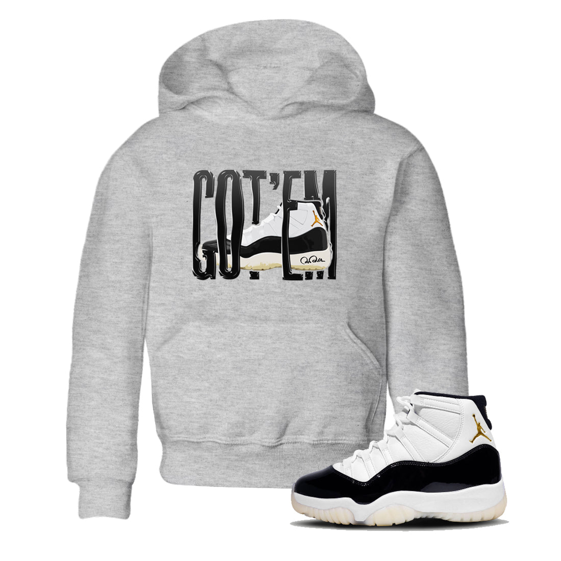 Wiggling Gotem snkmatch Tee Kids - Air Jordan 11 Gratitude