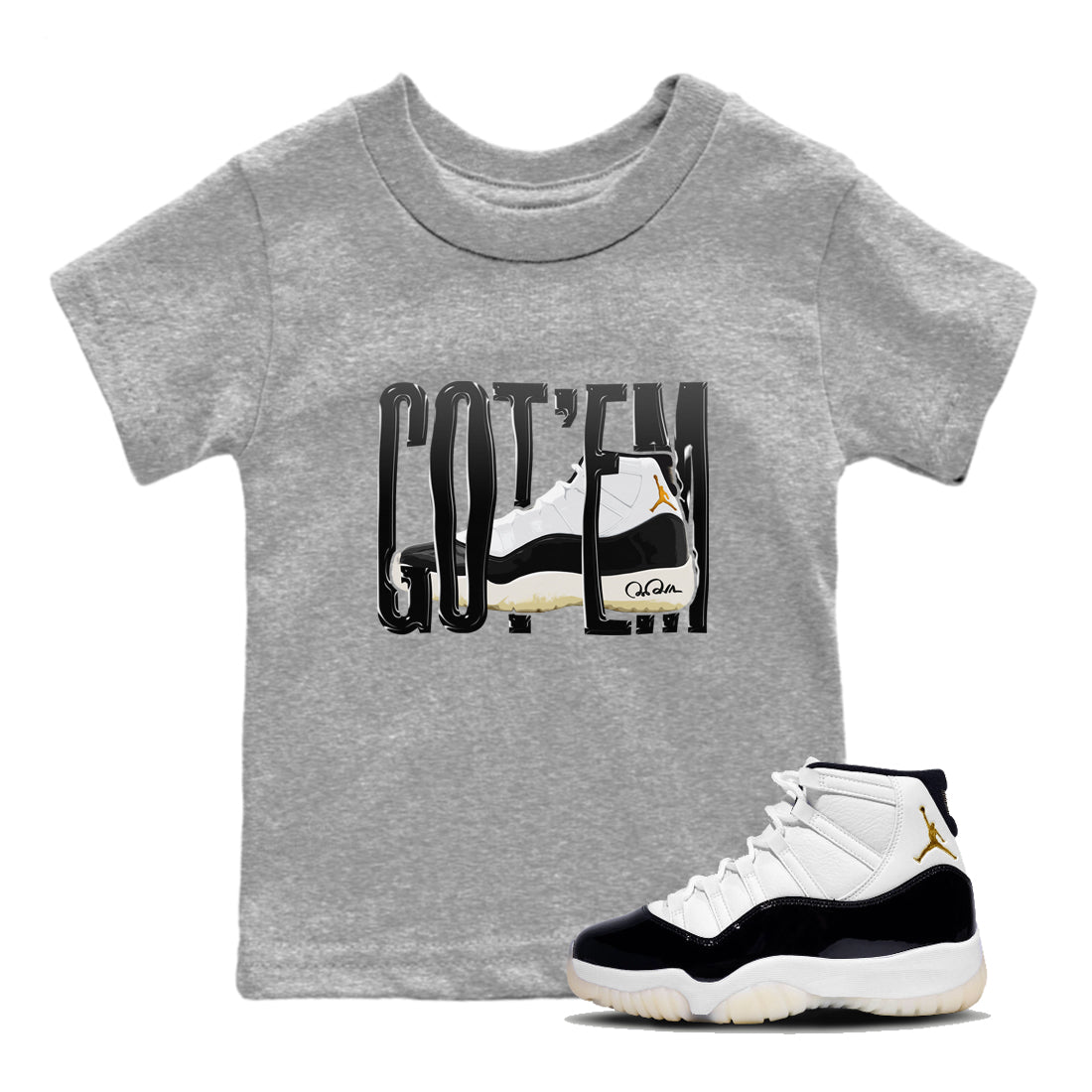 Wiggling Gotem snkmatch Tee Kids - Air Jordan 11 Gratitude