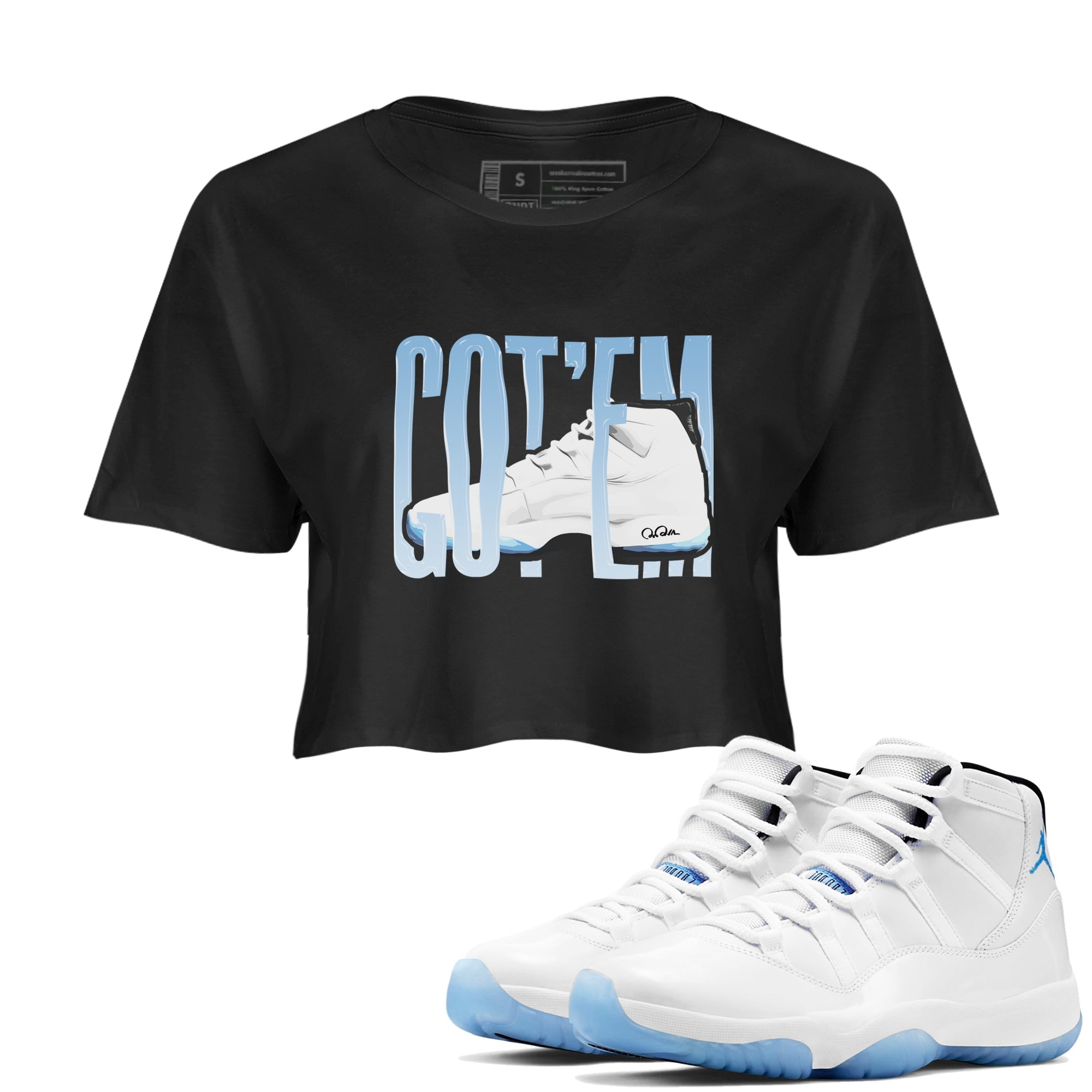 Wiggling Gotem snkmatch Women's Top - Air Jordan 11 Legend Blue
