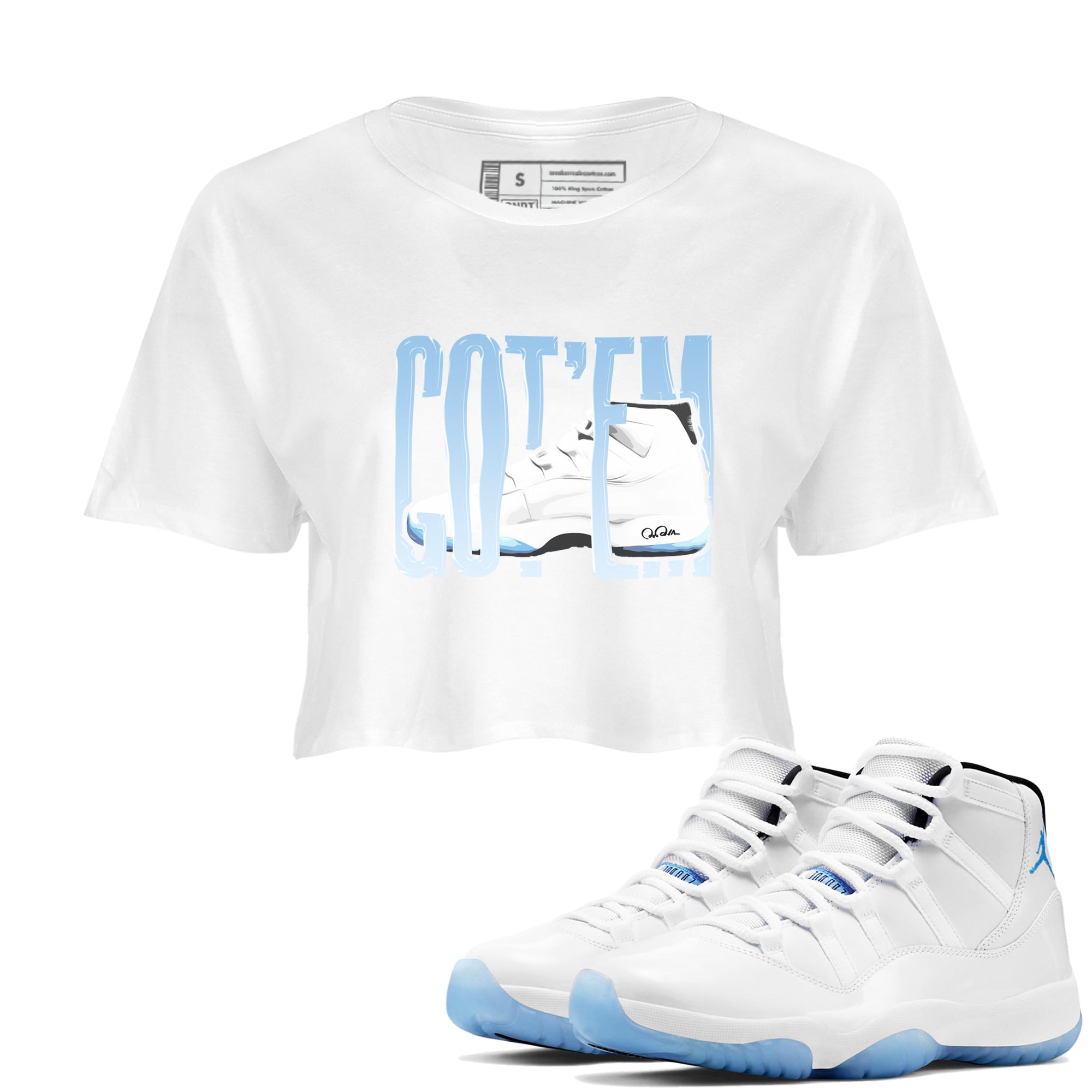 Wiggling Gotem snkmatch Women's Top - Air Jordan 11 Legend Blue