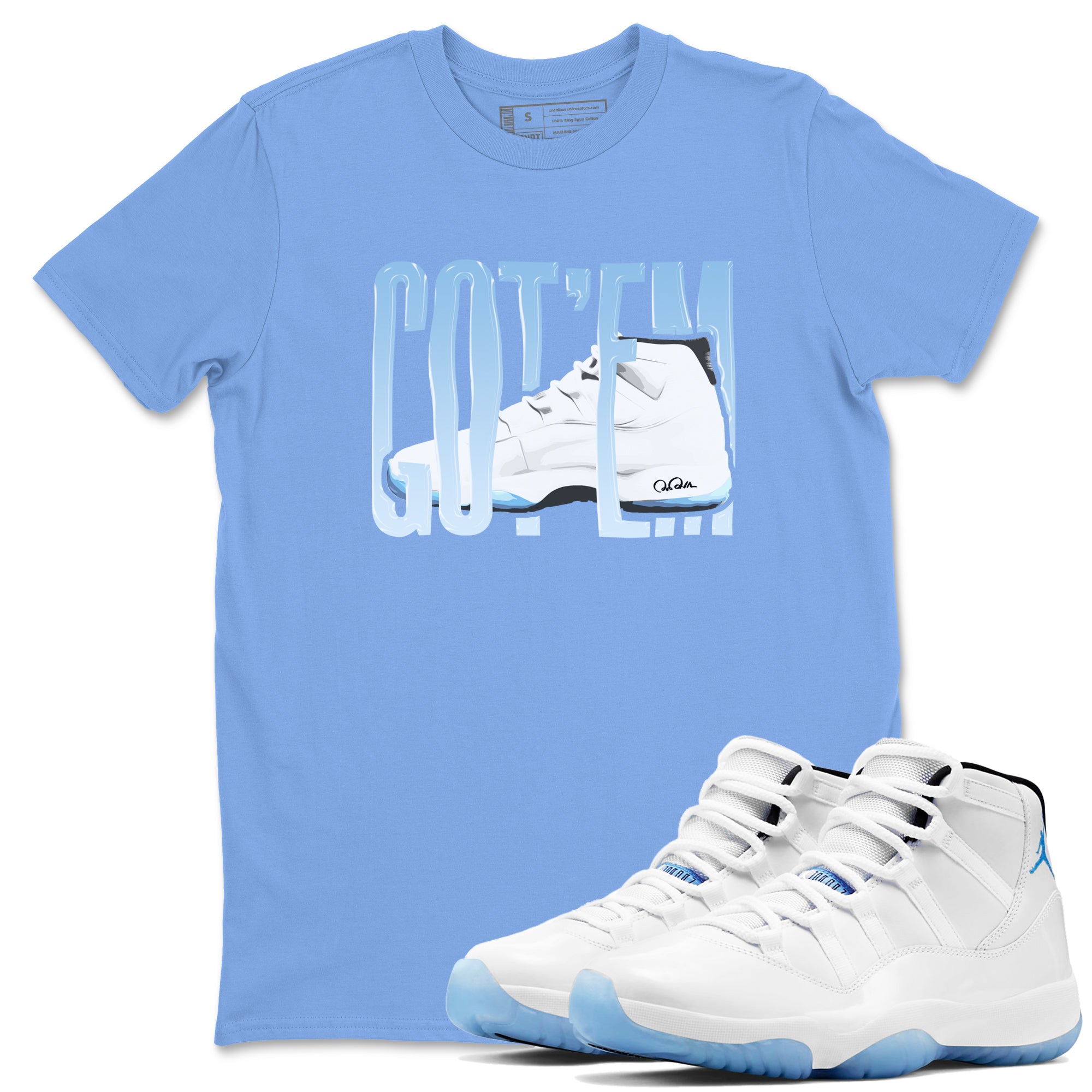 Wiggling Gotem snkmatch Tees - Air Jordan 11 Legend Blue